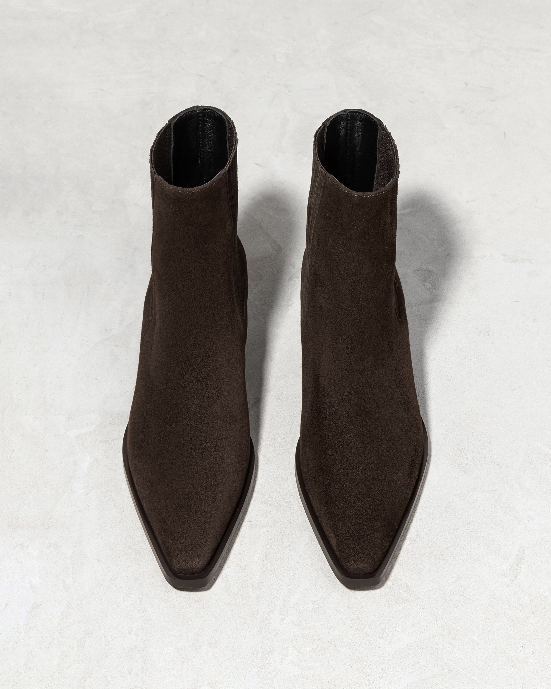 Темно-коричневые замшевые ботильоны - Image 3 of 5
