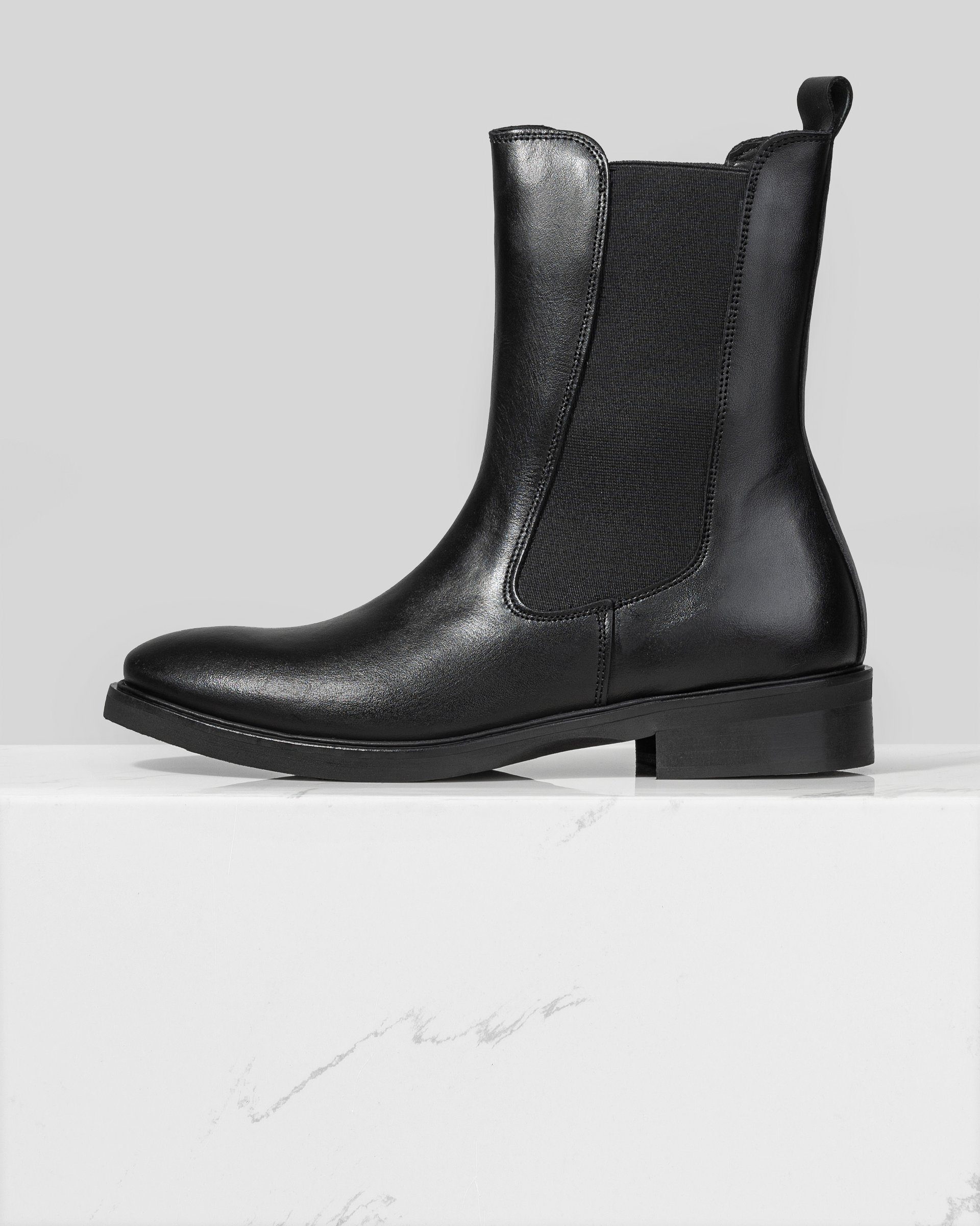 Черные кожаные челси - Main image