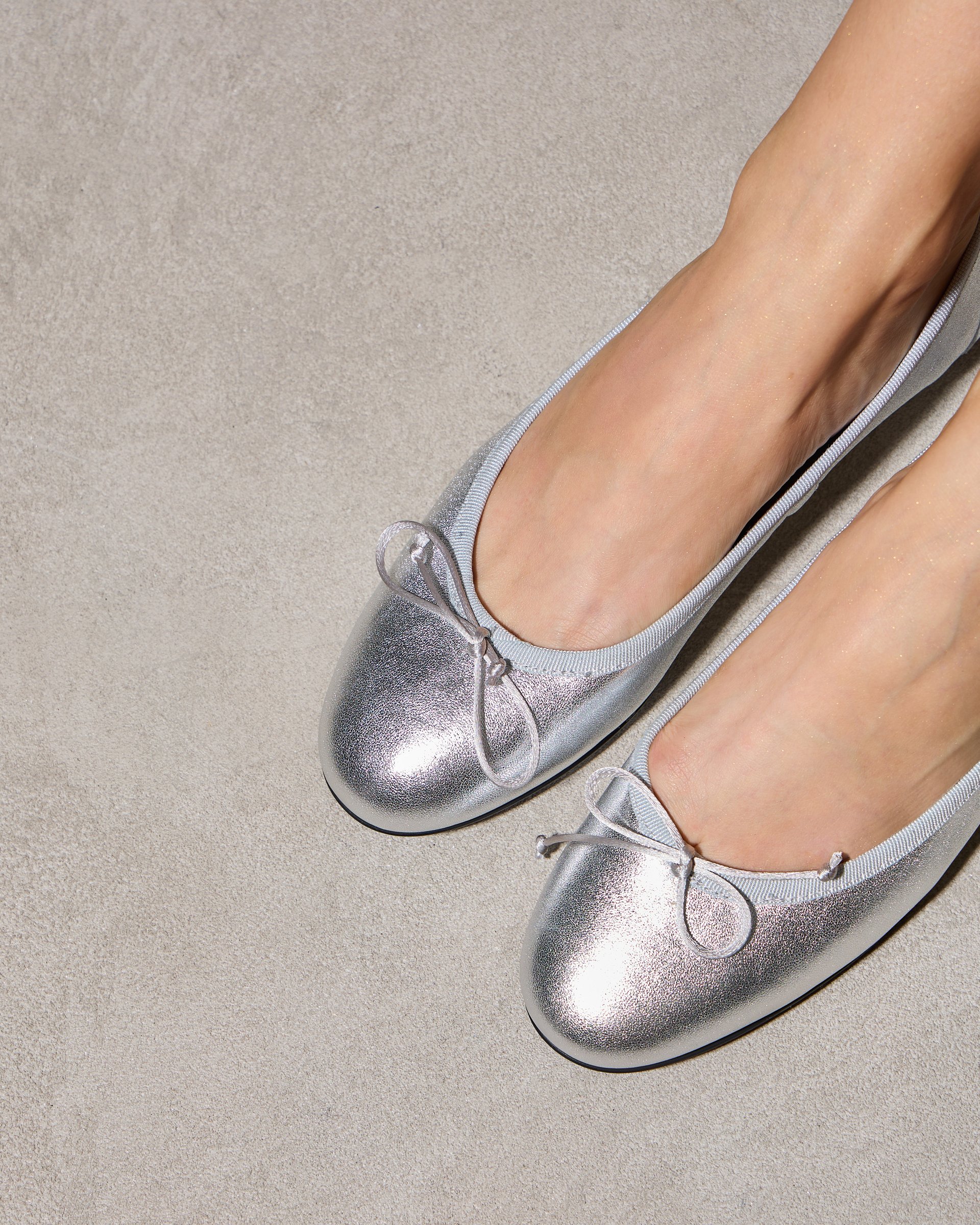 Балетки из серебристой натуральной кожи - Image 6 of 7