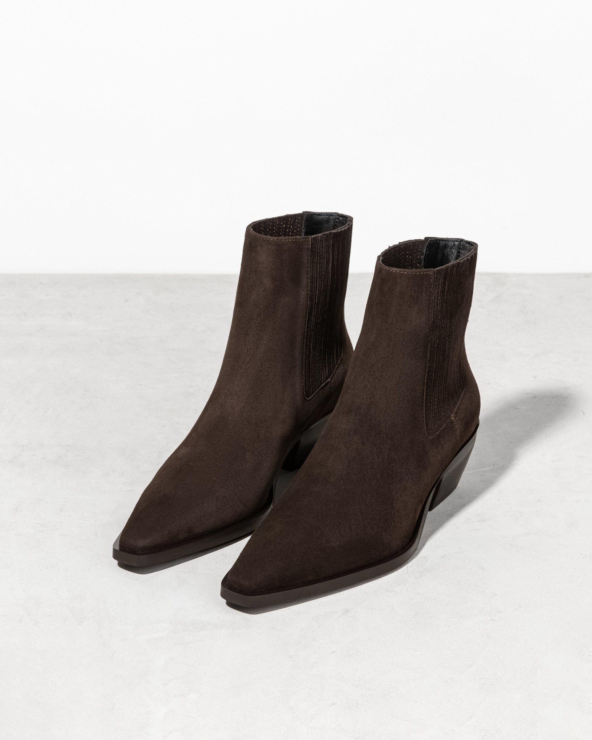 Темно-коричневые замшевые ботильоны - Image 2 of 5