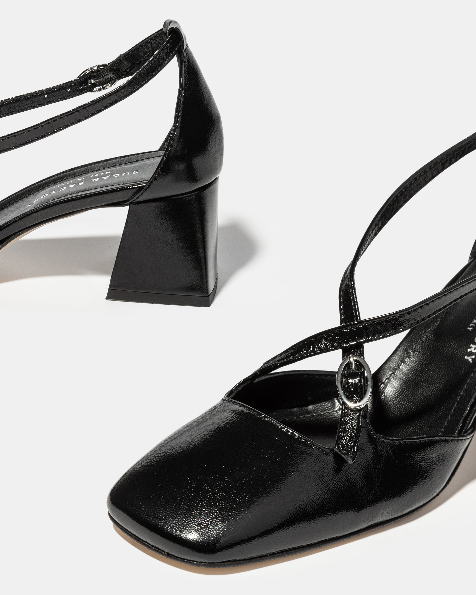 Черные кожаные туфли с ремешками - Image 4 of 5