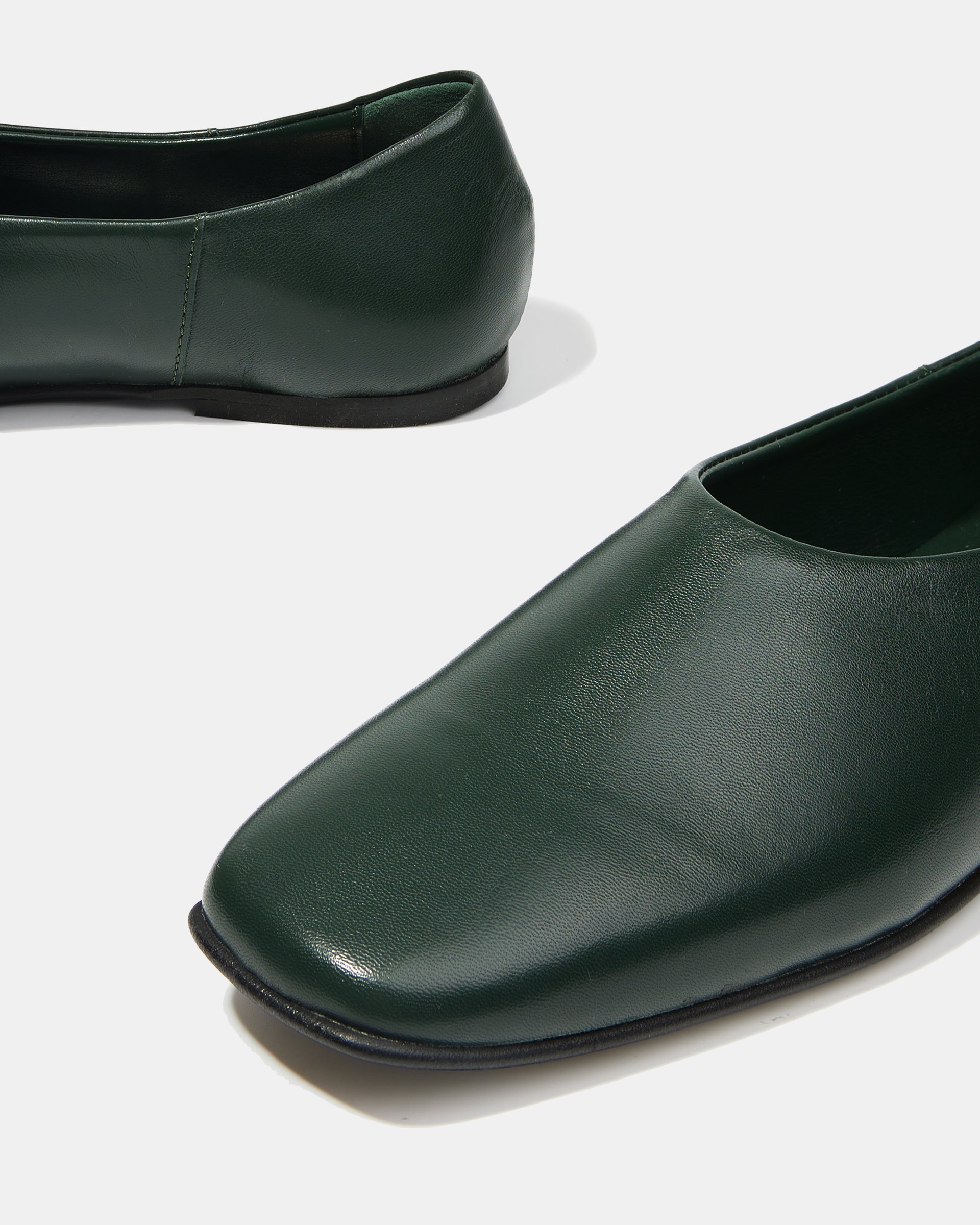 Темно-зеленые женские туфли из натуральной кожи - Image 5 of 5