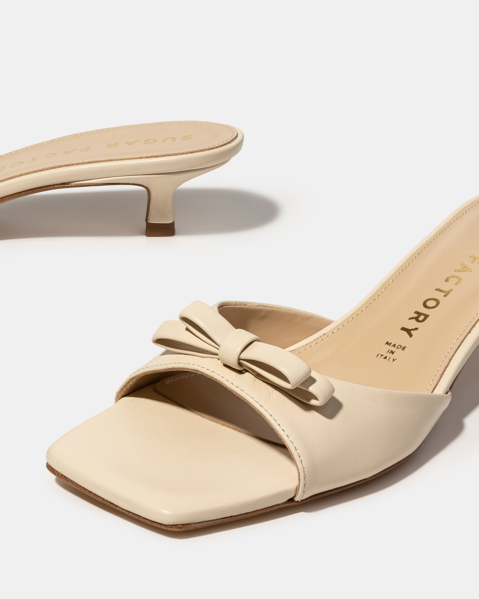 Бежевые мюли с бантиком - Image 4 of 5