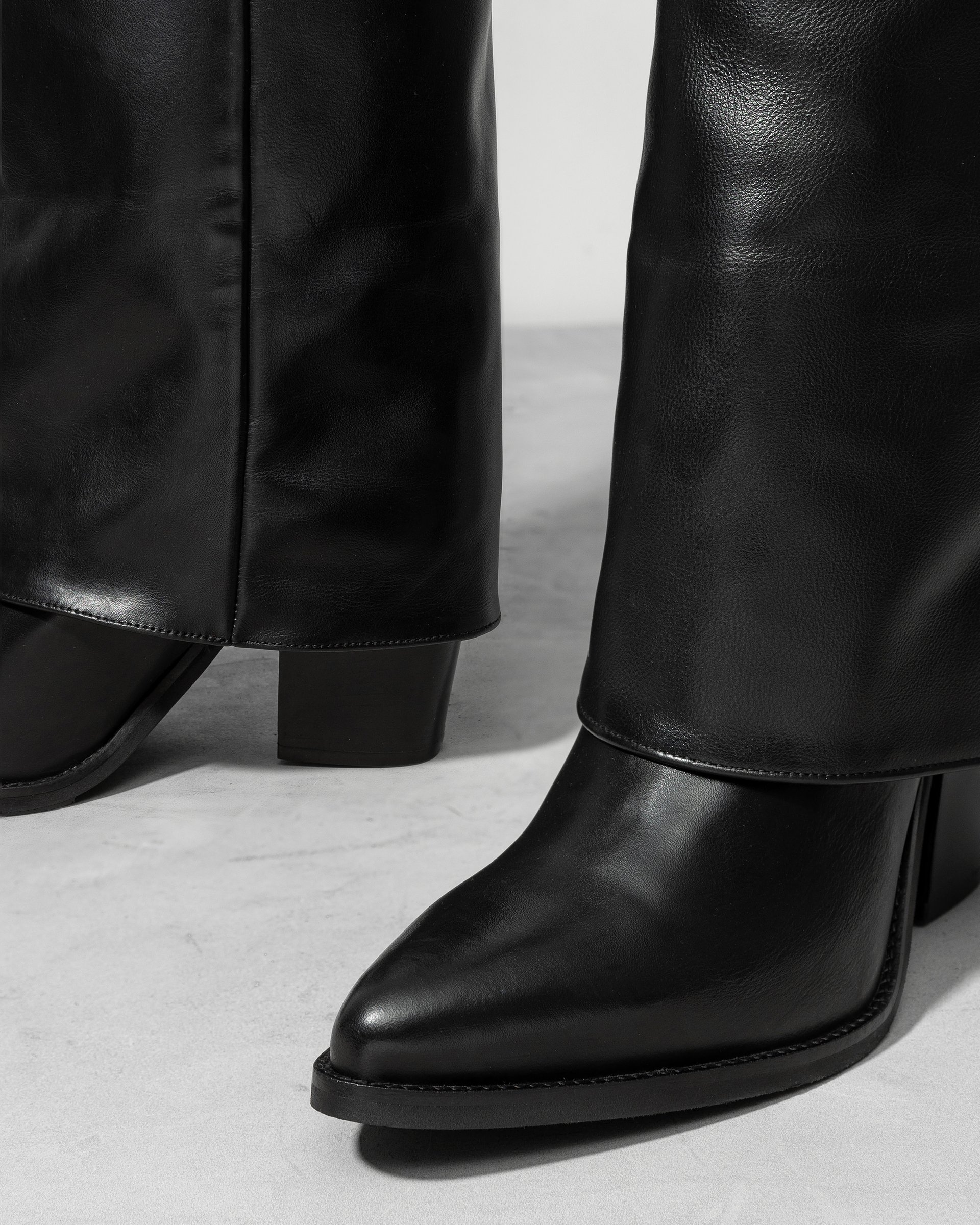 Черные кожаные сапоги - Image 3 of 6