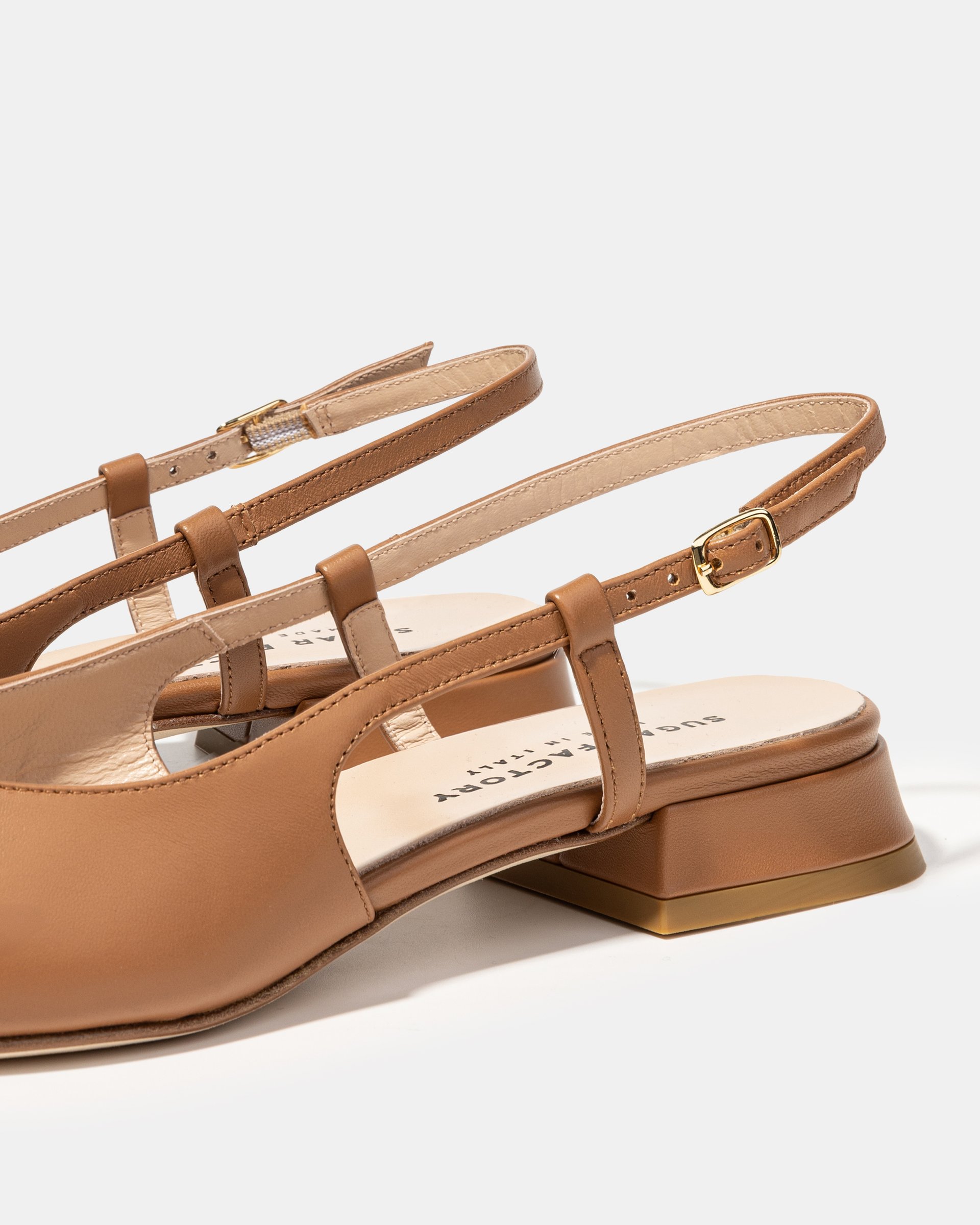 Коричневые кожаные туфли на ремешке - Image 4 of 4