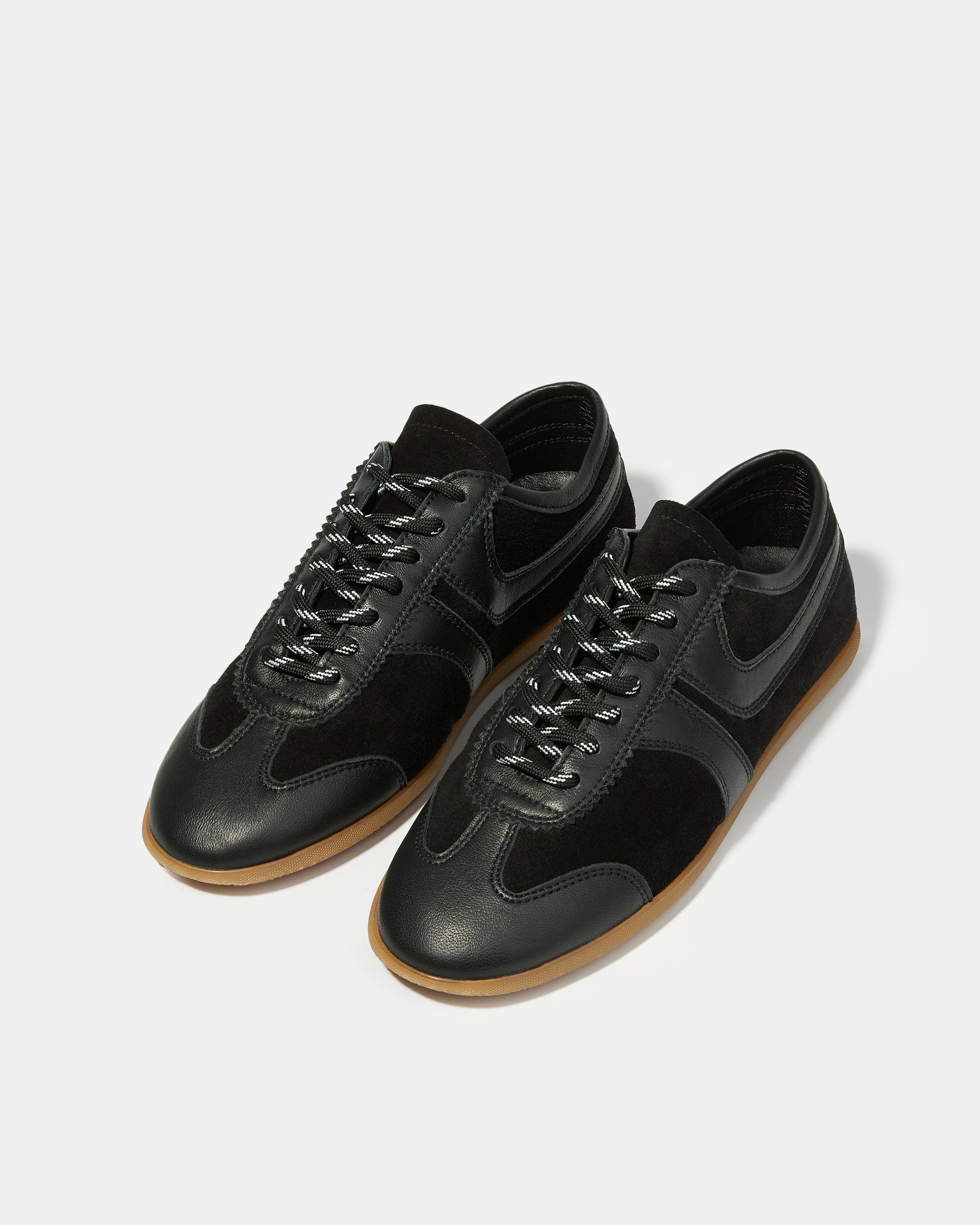 Черные кеды из натуральной кожи и замши - Image 2 of 4