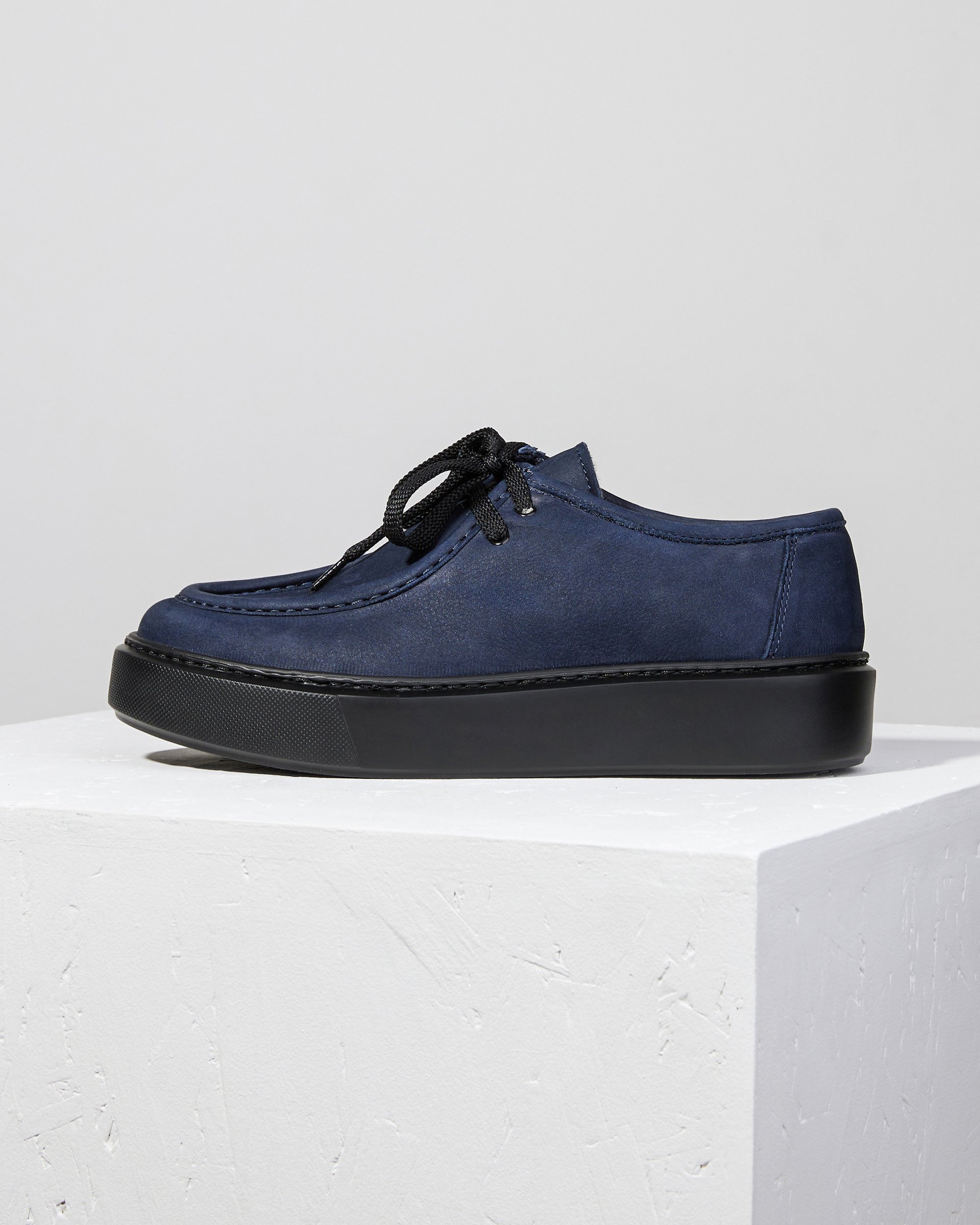 Темно-синие полуботинки из натуральной кожи - Main image