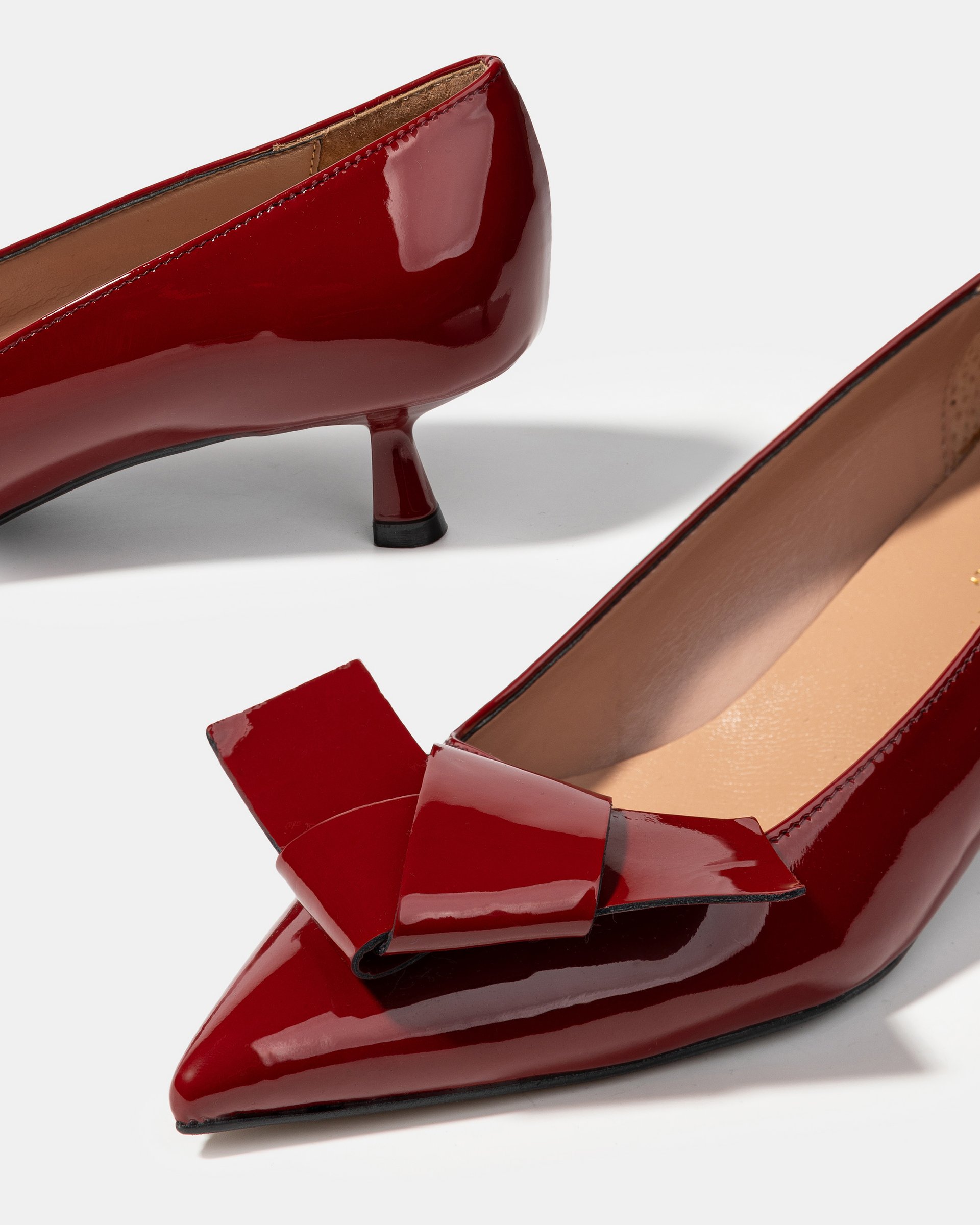 Красные лакированные туфли с бантом - Image 4 of 6