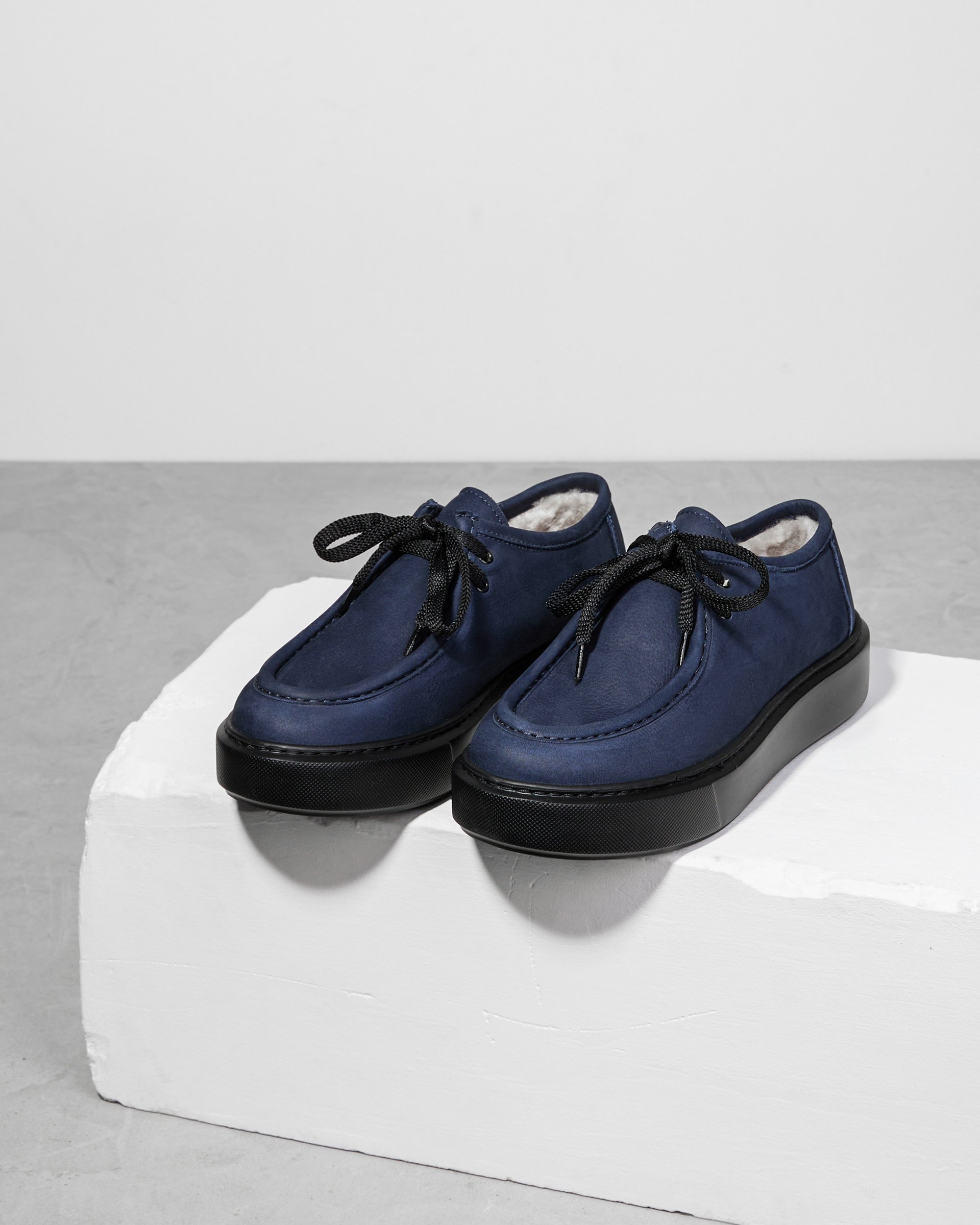 Темно-синие полуботинки из натуральной кожи - Image 2 of 6