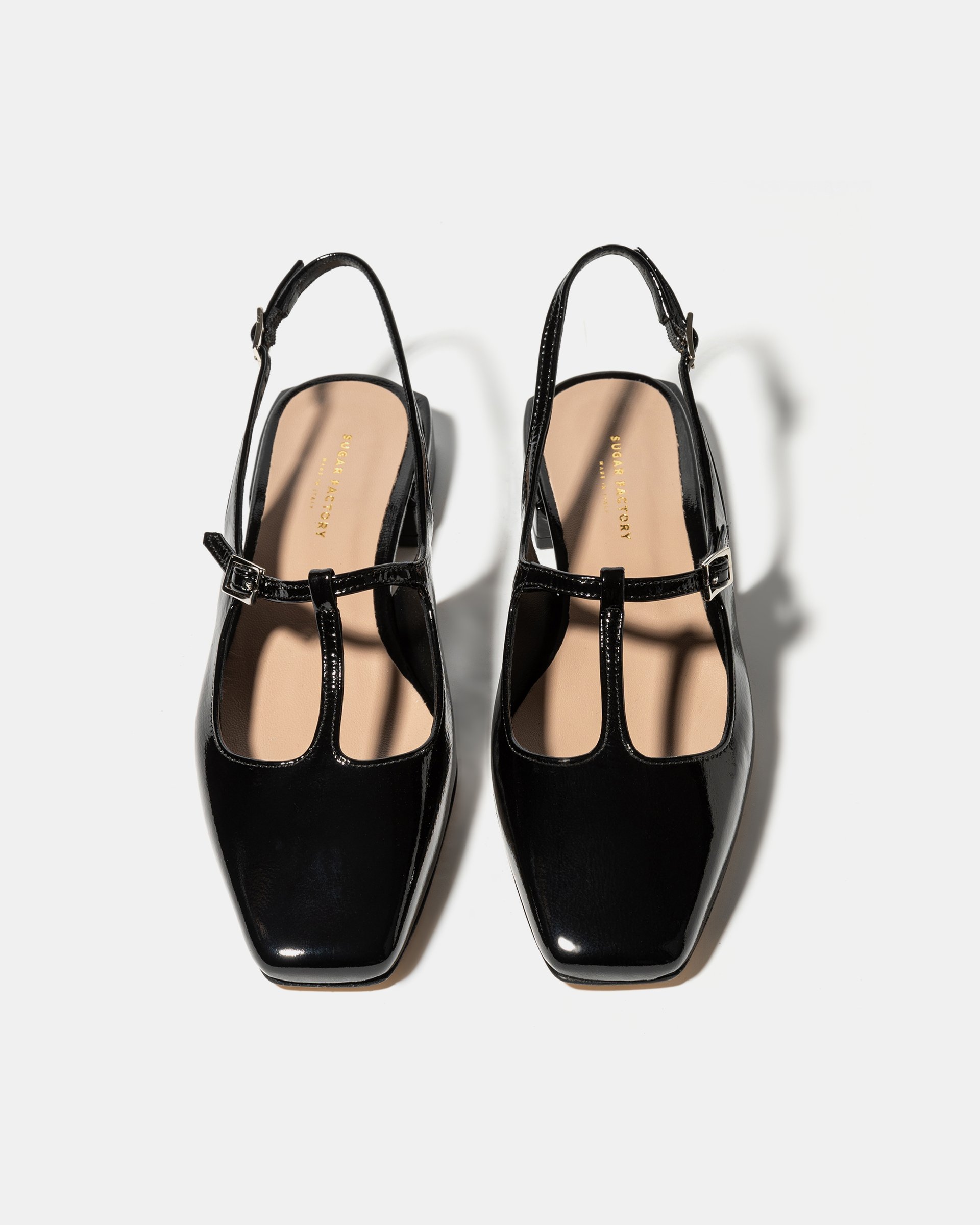 Черные лакированные туфли с ремешками - Image 3 of 5