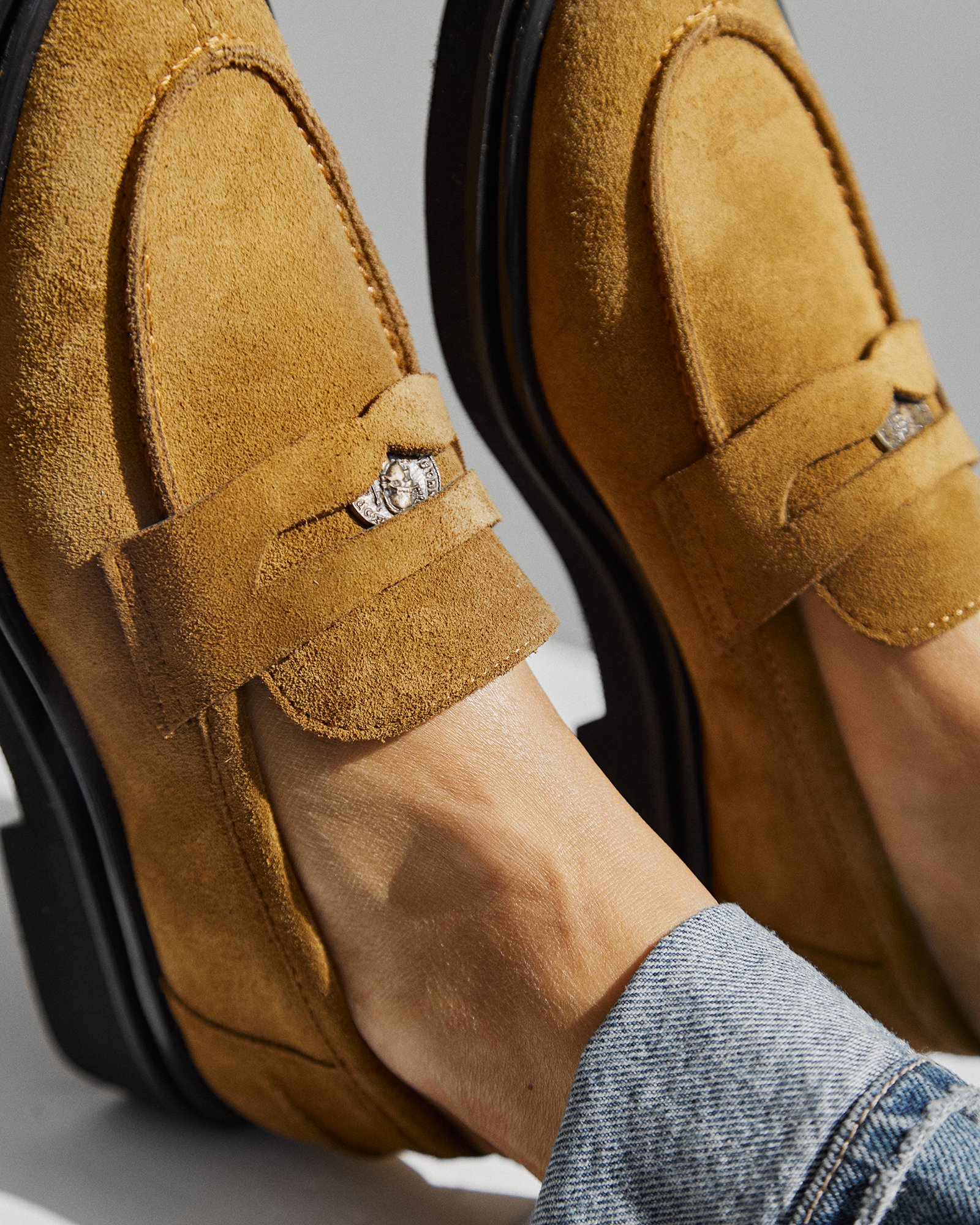 Замшевые пенни-лоферы пшеничного цвета - Image 6 of 6