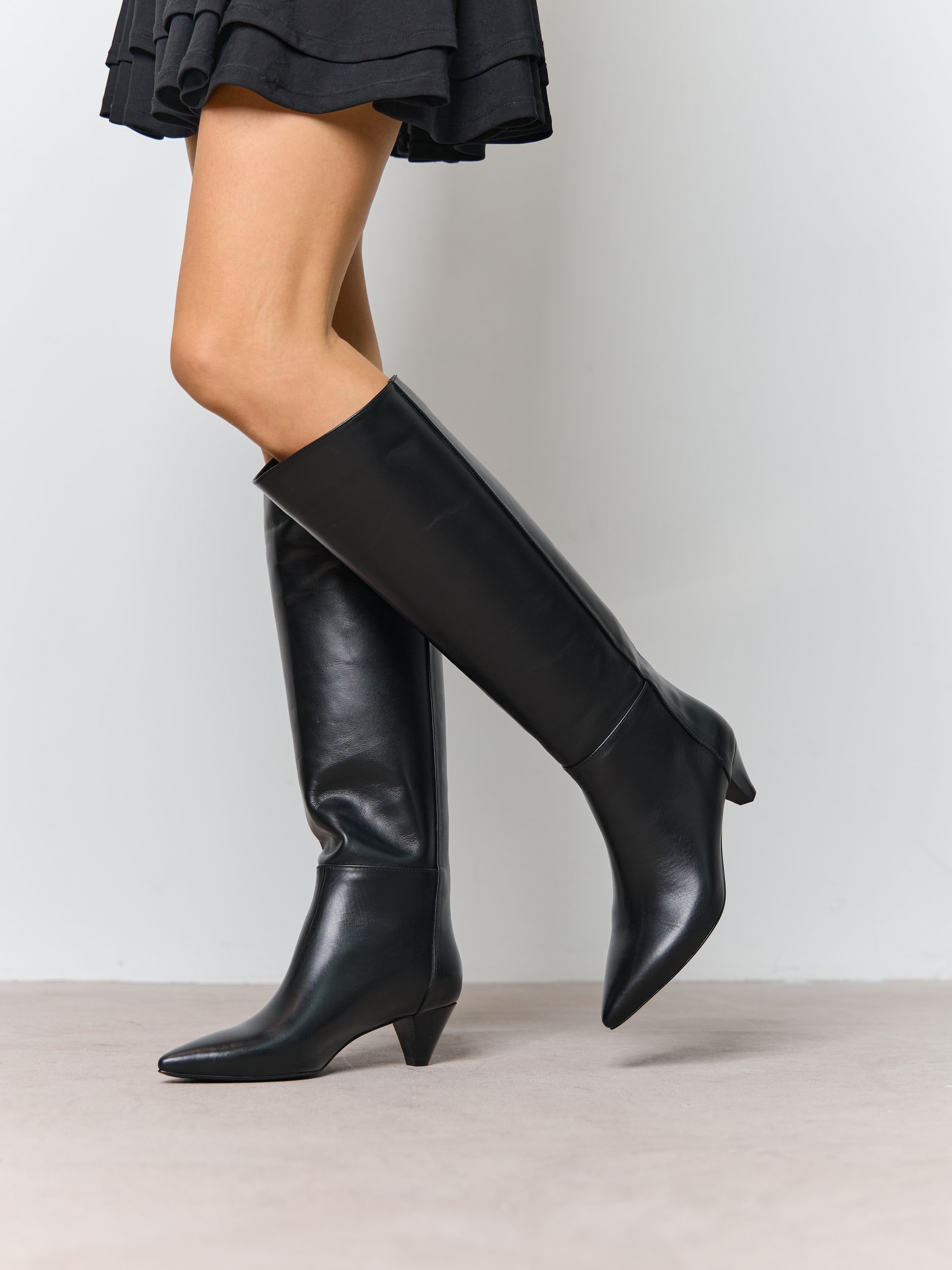 Черные кожаные сапоги - Image 6 of 6