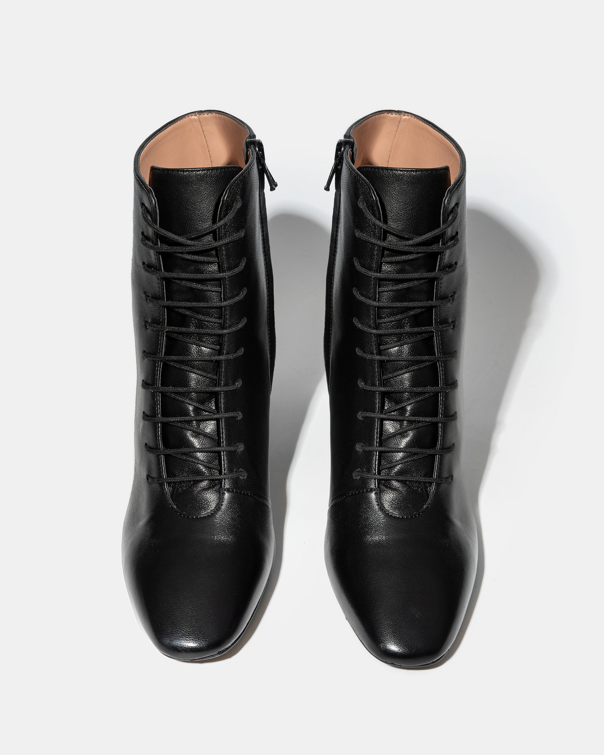 Черные кожаные ботильоны на шнуровке - Image 3 of 4