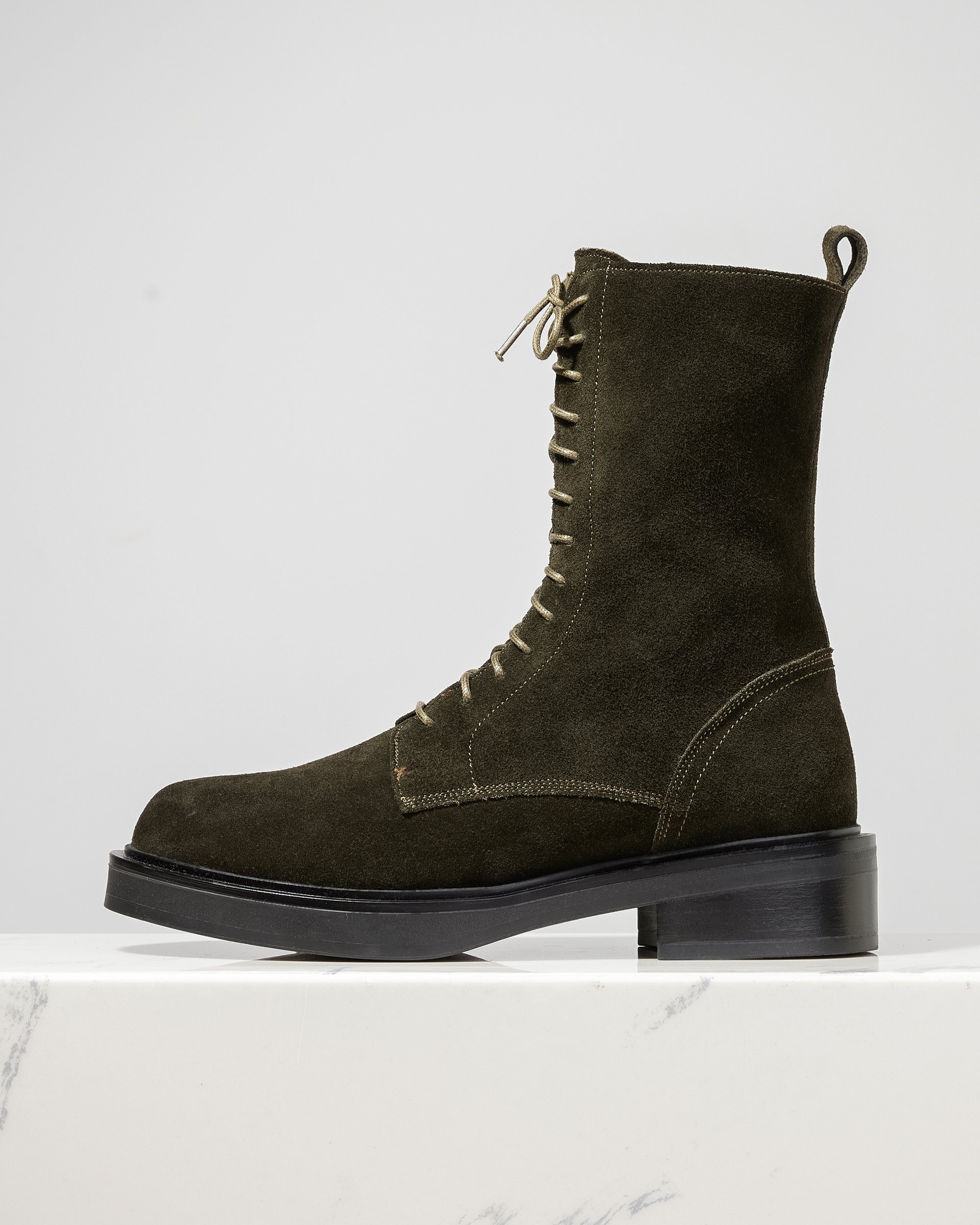Темно-зеленые замшевые ботинки - Main image