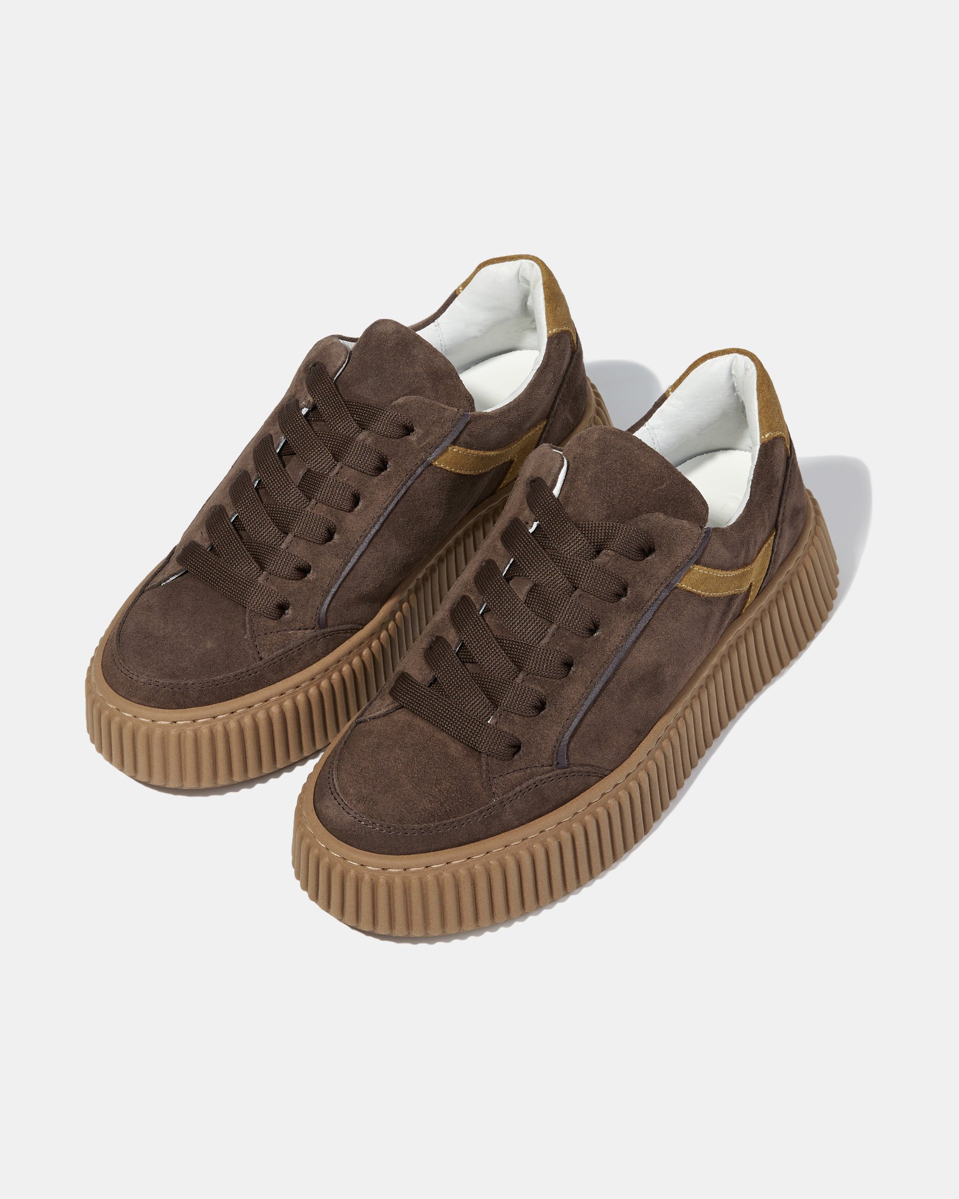 Коричневые замшевые кроссовки - Image 3 of 5