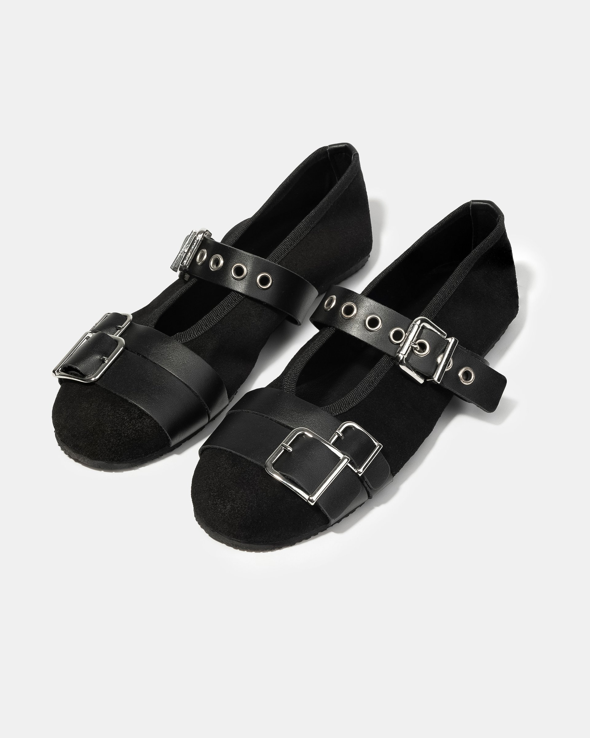 Черные замшевые туфли с ремешком - Image 4 of 5