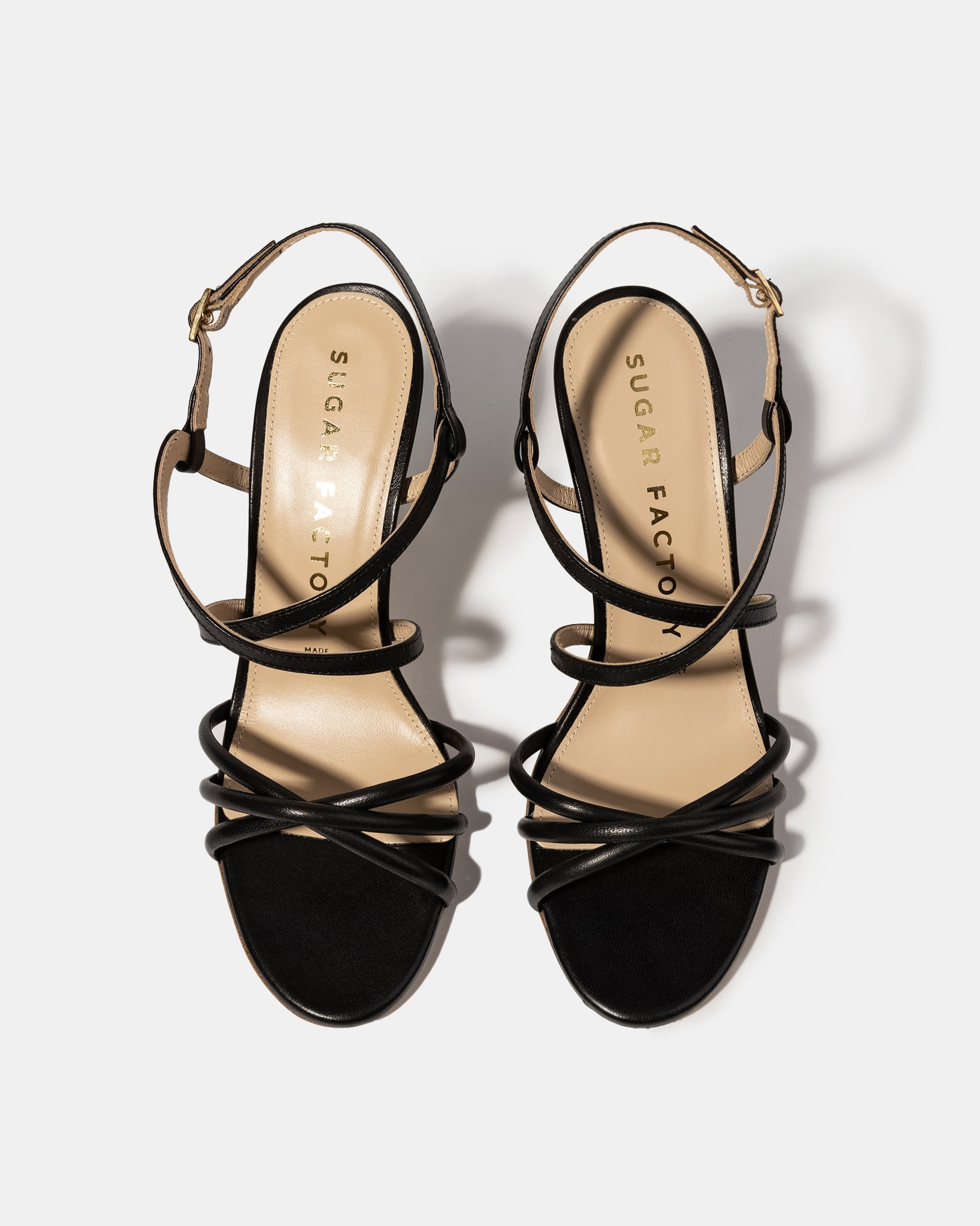 Черные кожаные босоножки с ремешками - Image 3 of 5