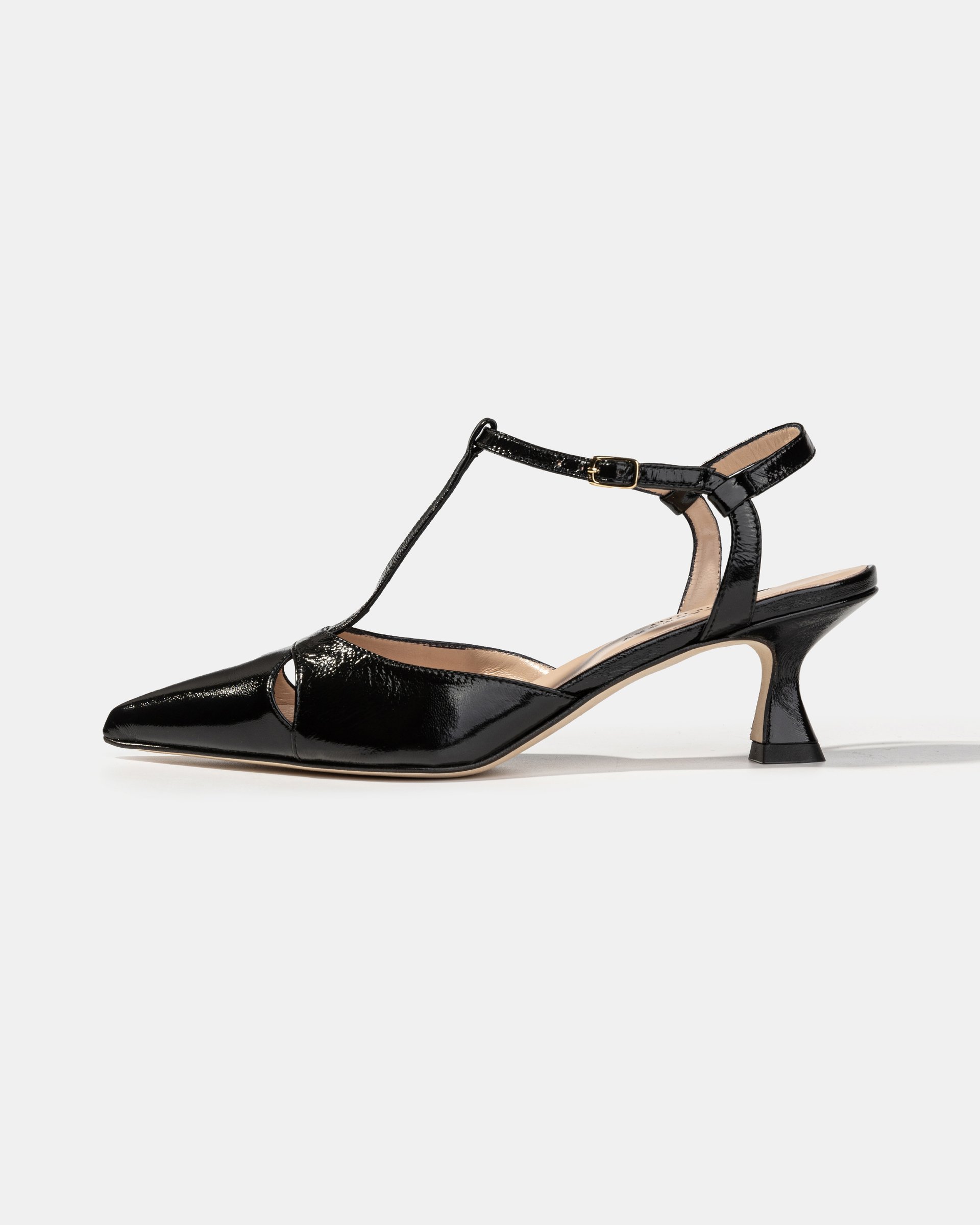 Черные кожаные туфли с ремешками - Main image