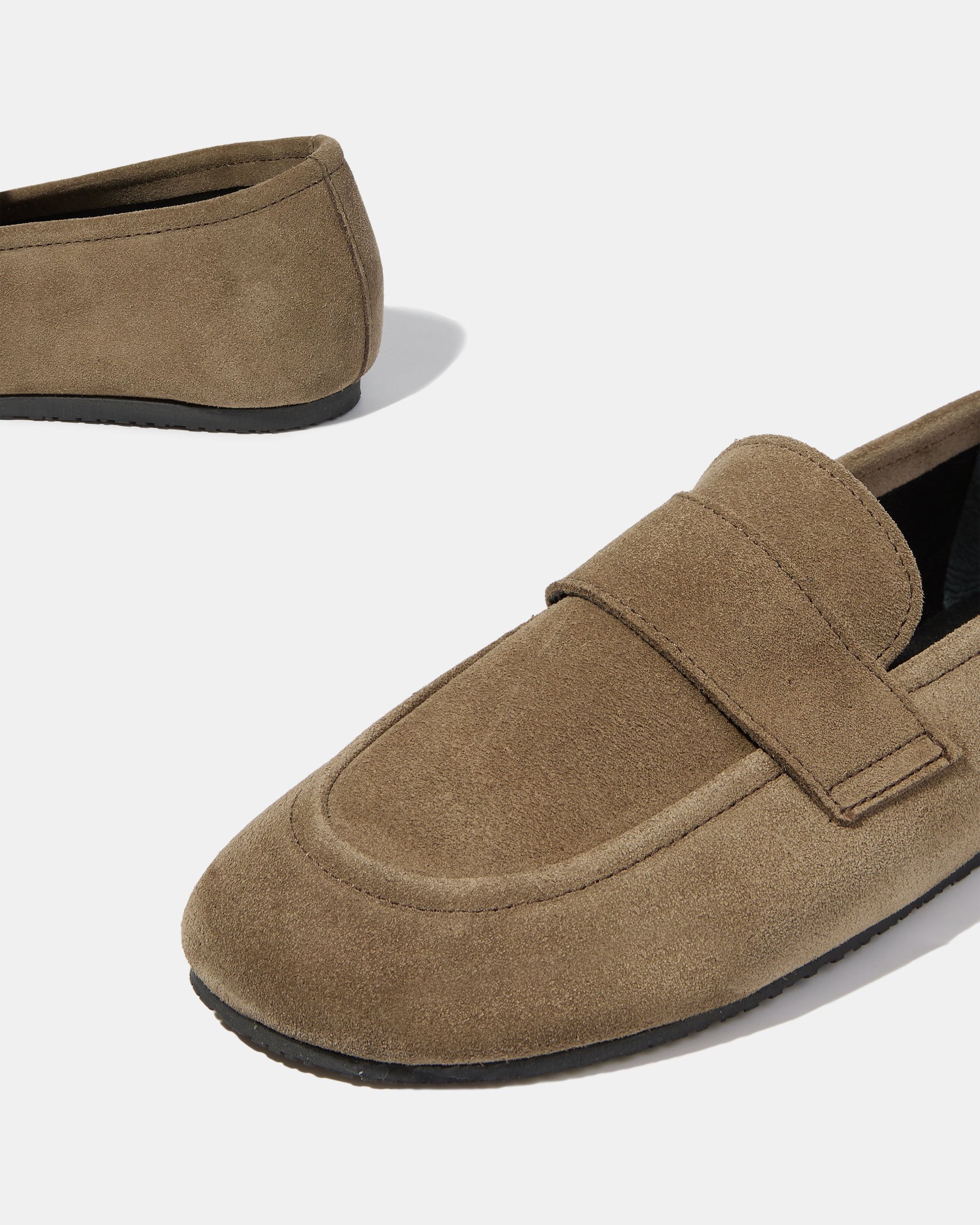 Замшевые бежевые мокасины - Image 4 of 5