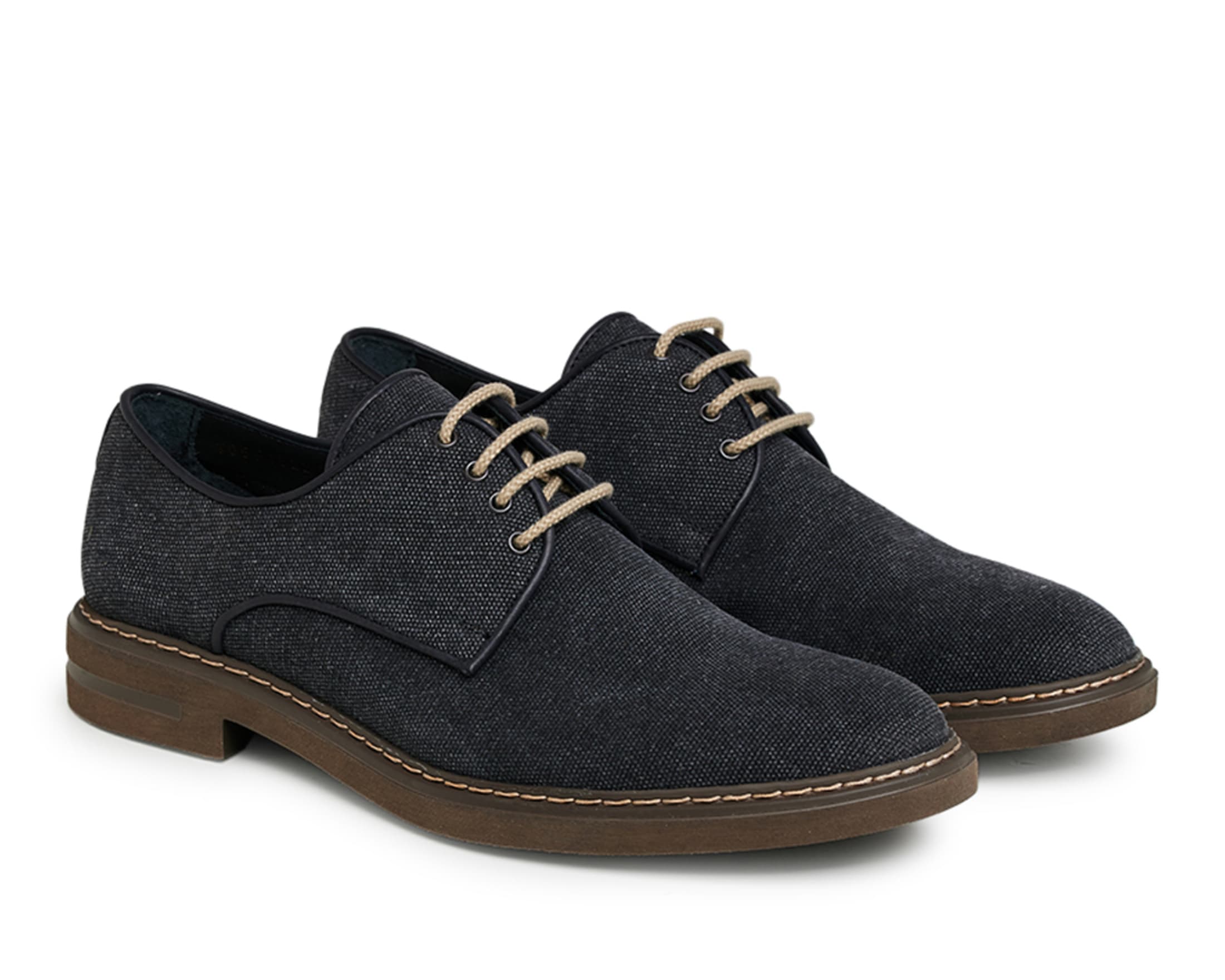 Мужские черные текстильные туфли - Image 2 of 4