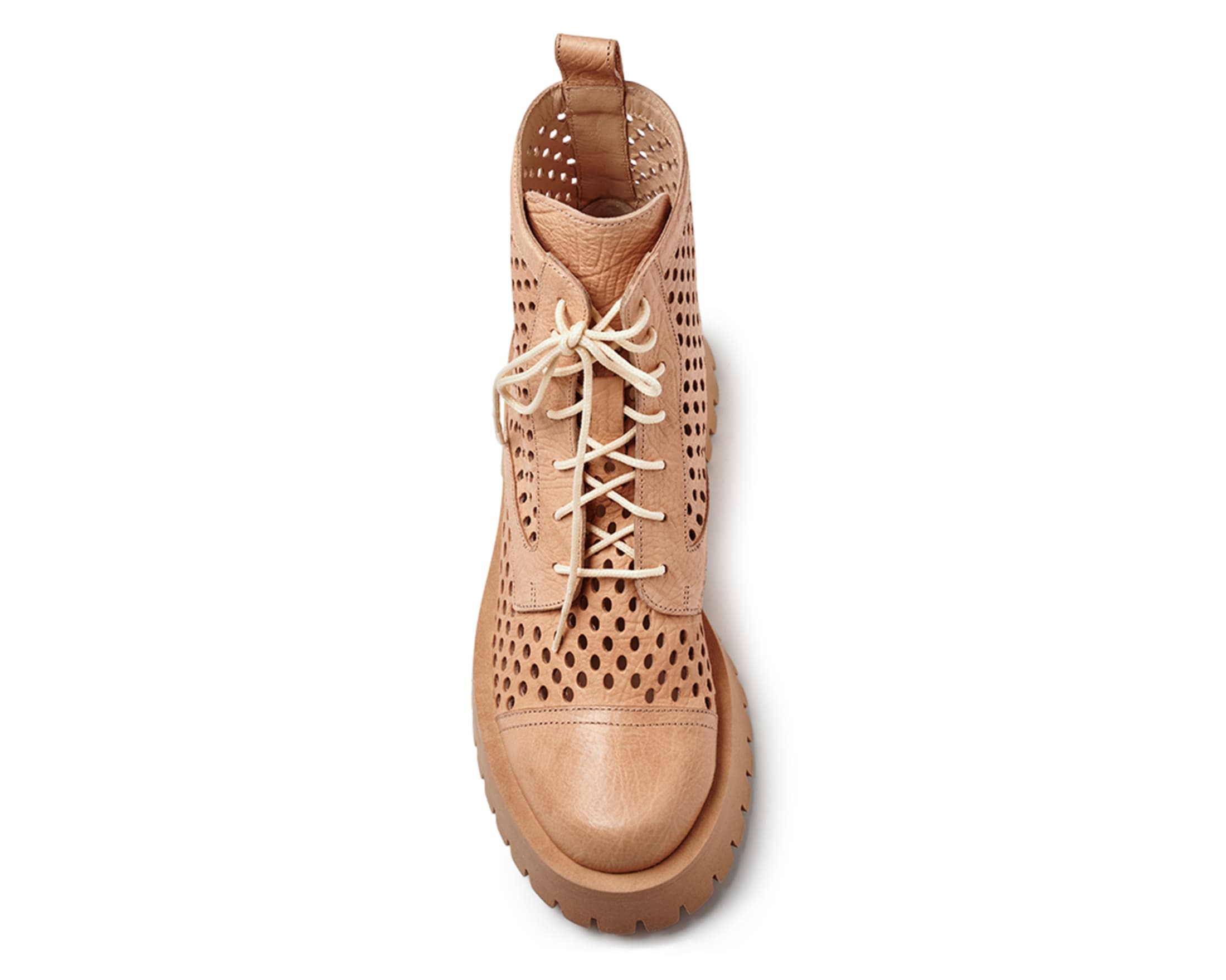 Бежевые кожаные ботинки - Image 4 of 5