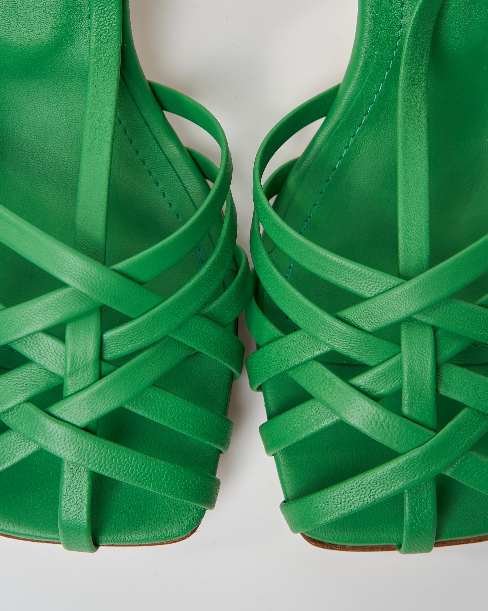 Зеленые кожаные босоножки - Image 2 of 4