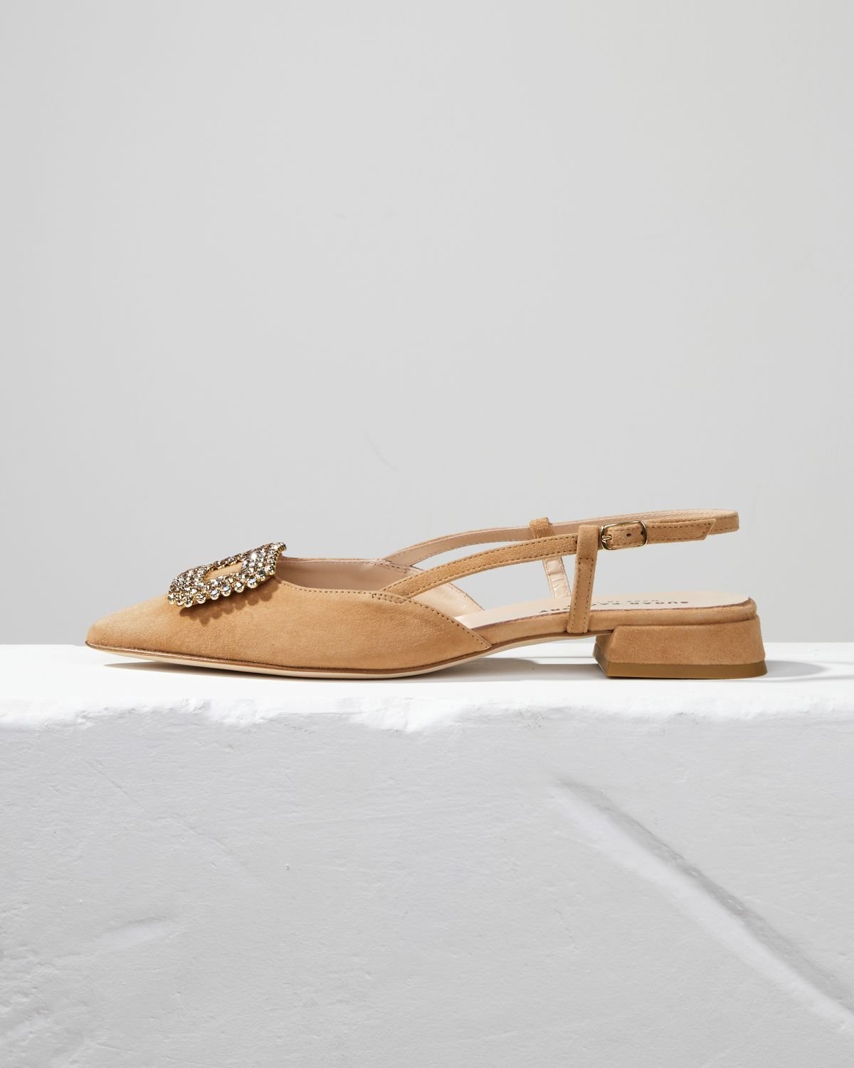 Песочные замшевые туфли - Main image