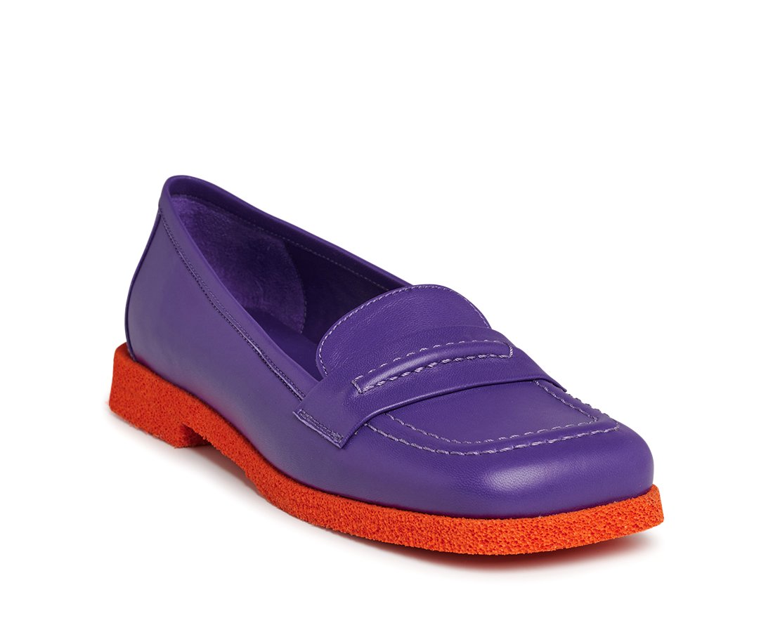 Фиолетовые кожаные лоферы - Image 2 of 5