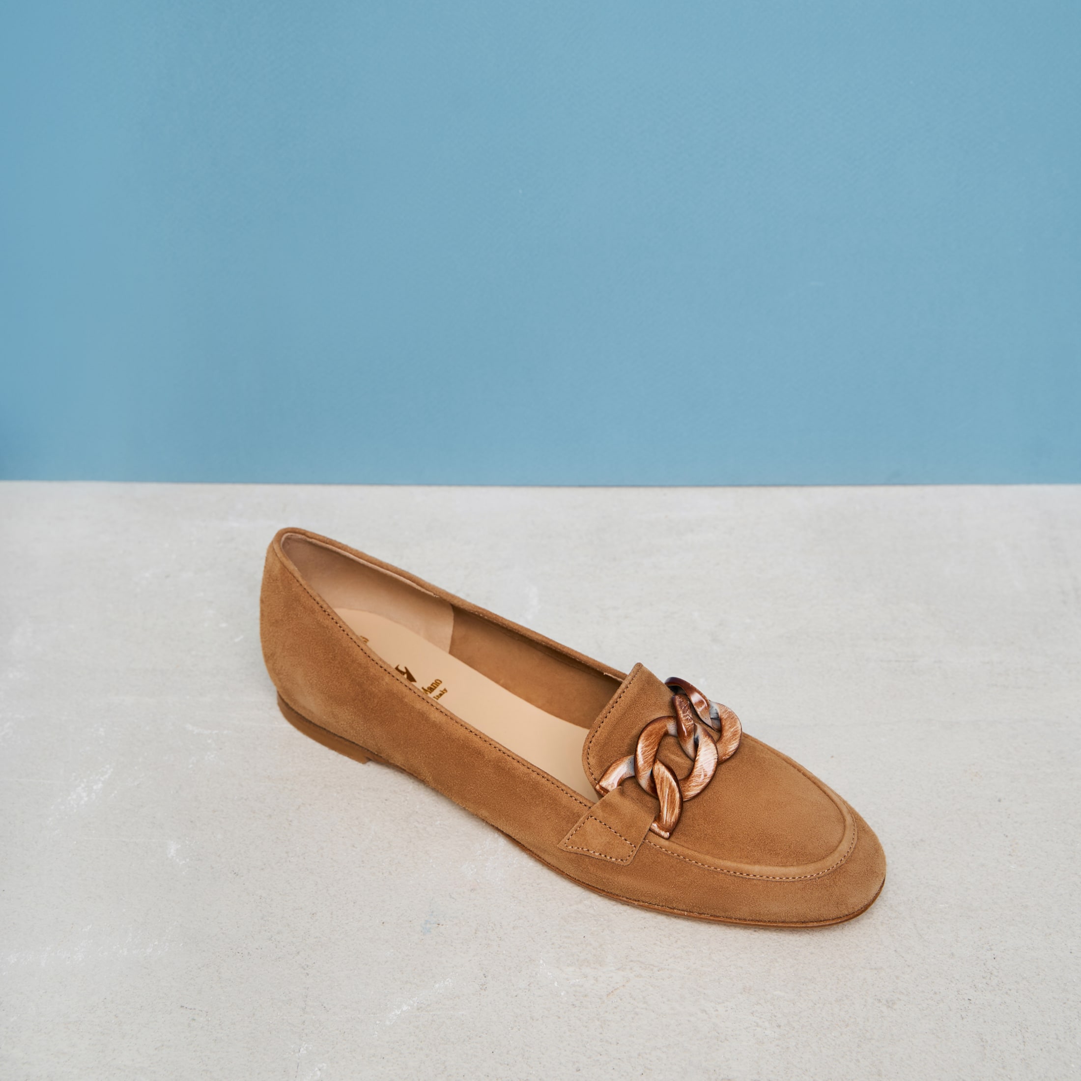 Коричневые замшевые лоферы - Main image