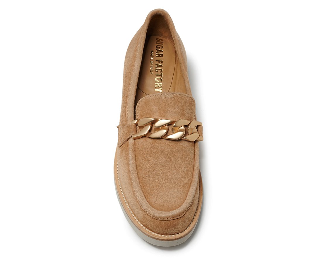 Бежевые замшевые лоферы - Image 4 of 5