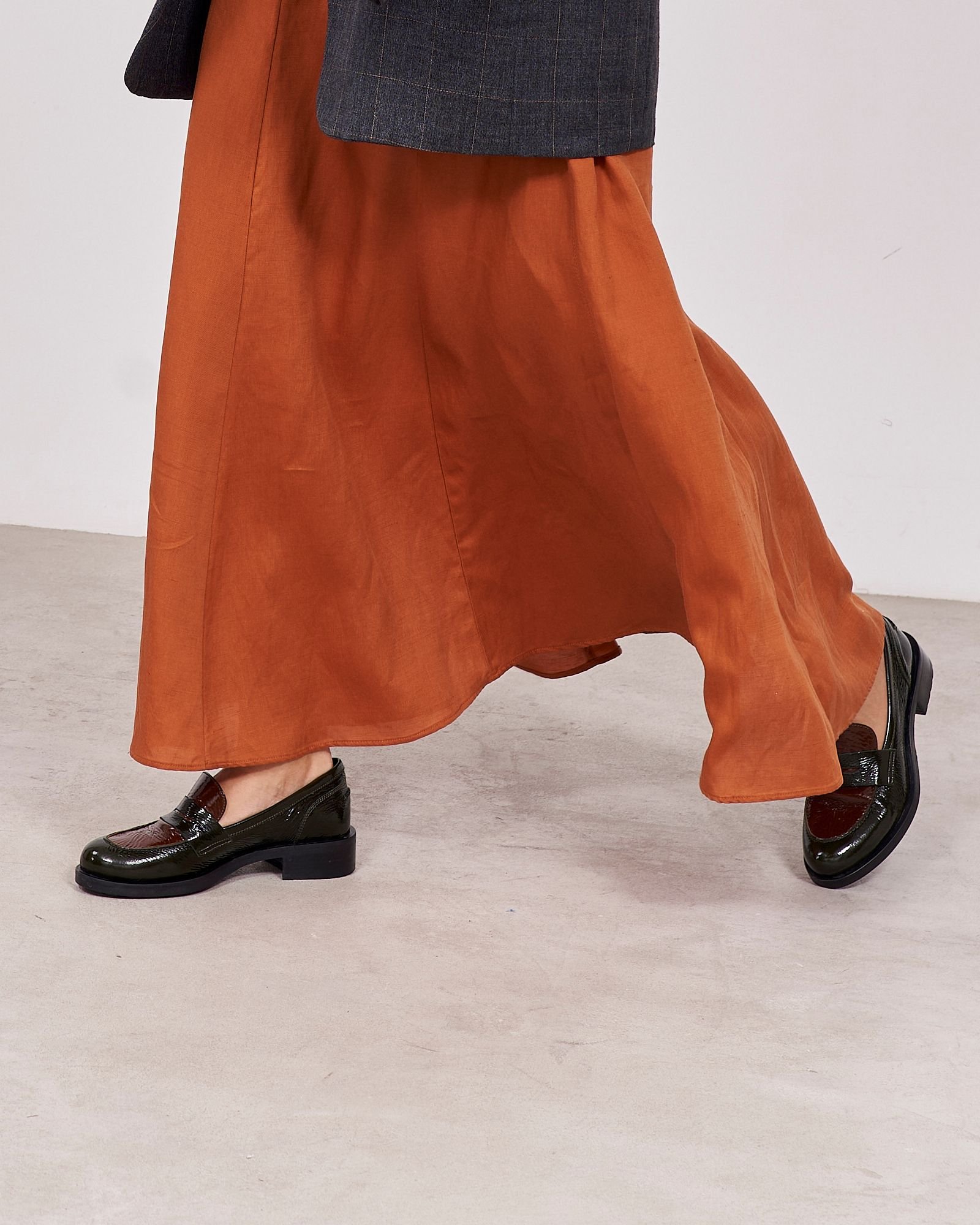 Темно-зеленые кожаные лоферы - Image 7 of 7