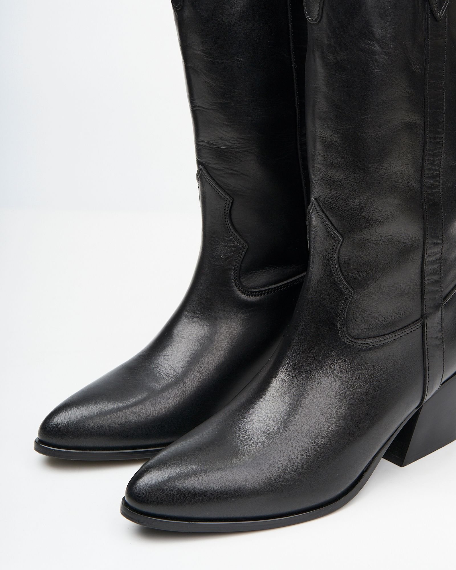 Черные кожаные сапоги - Image 3 of 5
