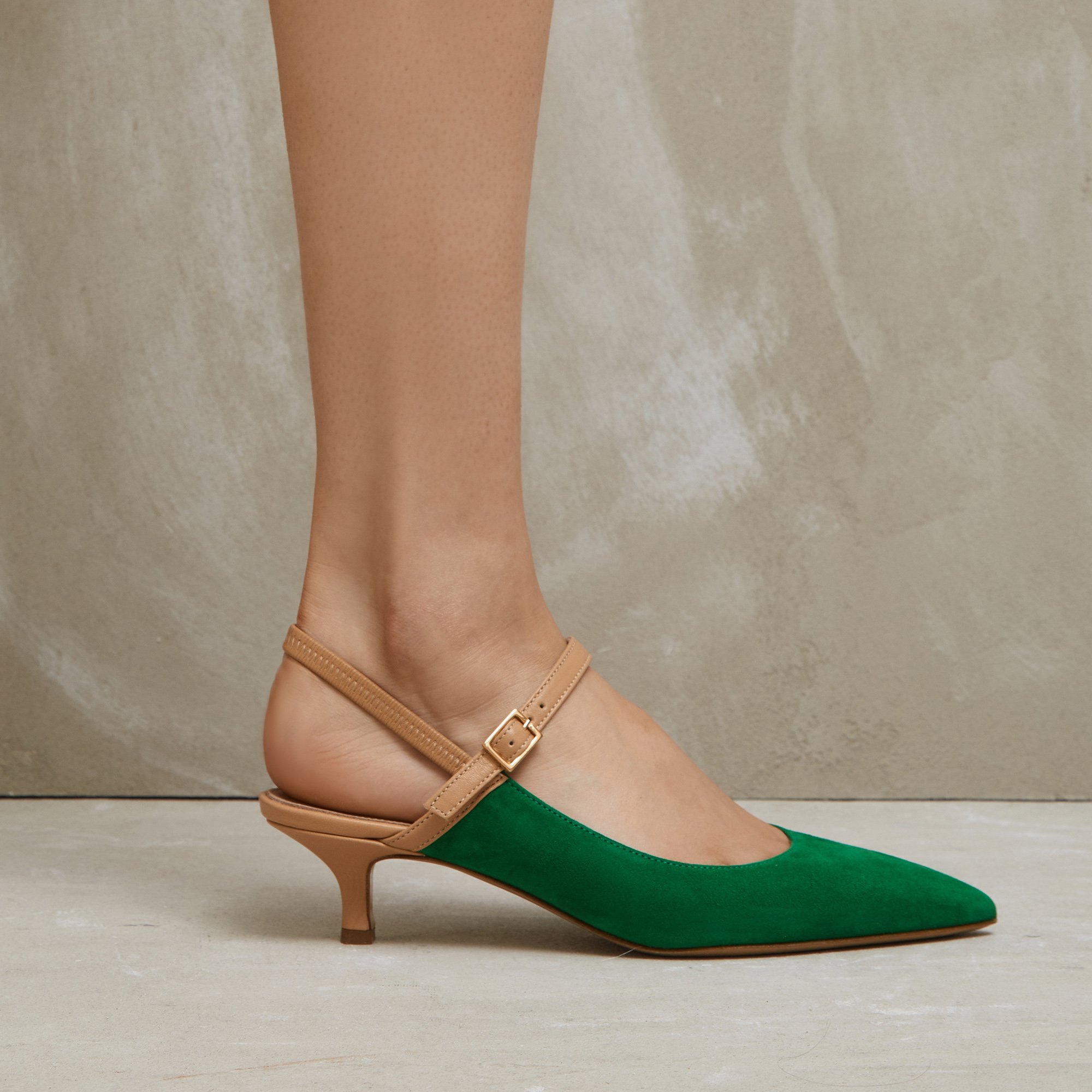 Темно-зеленые замшевые туфли - Image 4 of 4