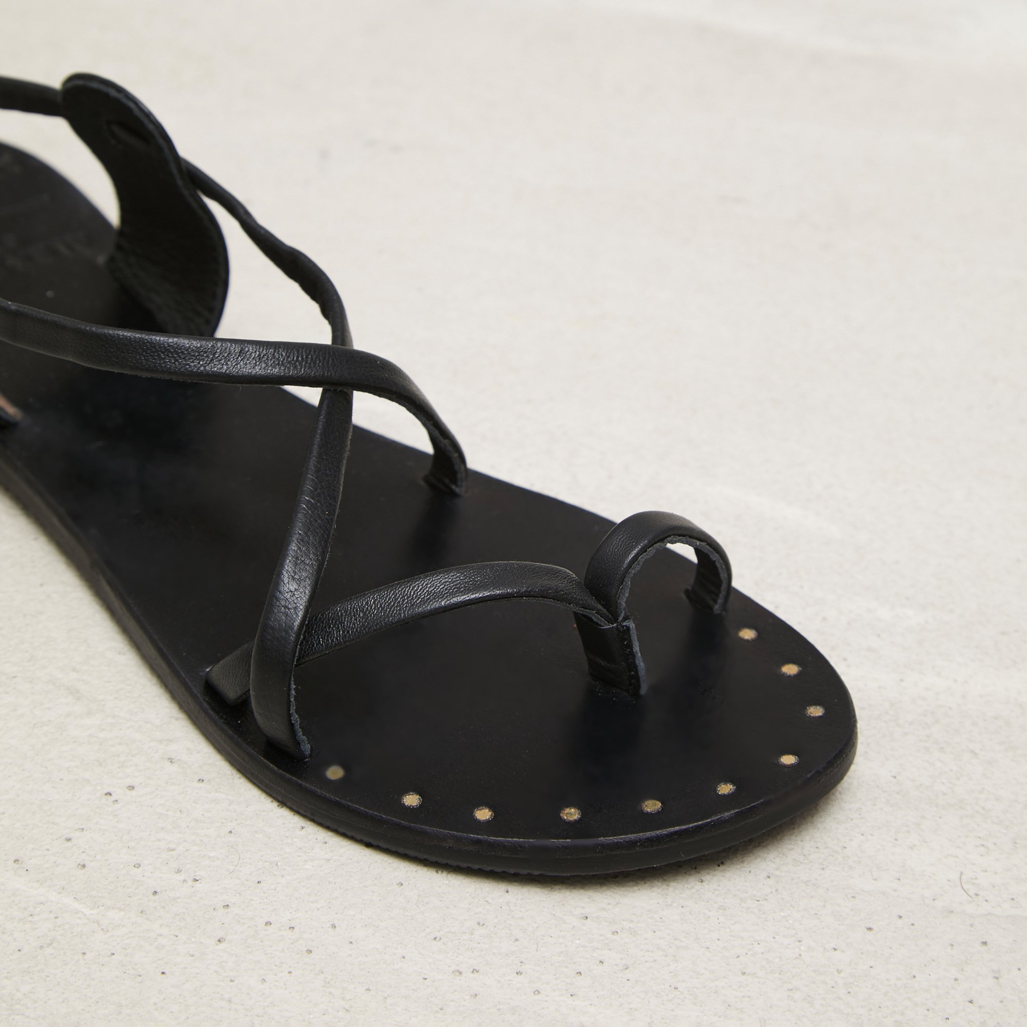 Черные кожаные гладиаторы - Image 3 of 6