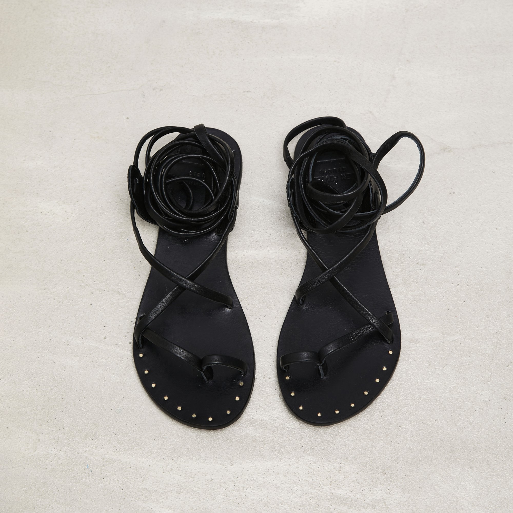 Черные кожаные гладиаторы - Image 2 of 6