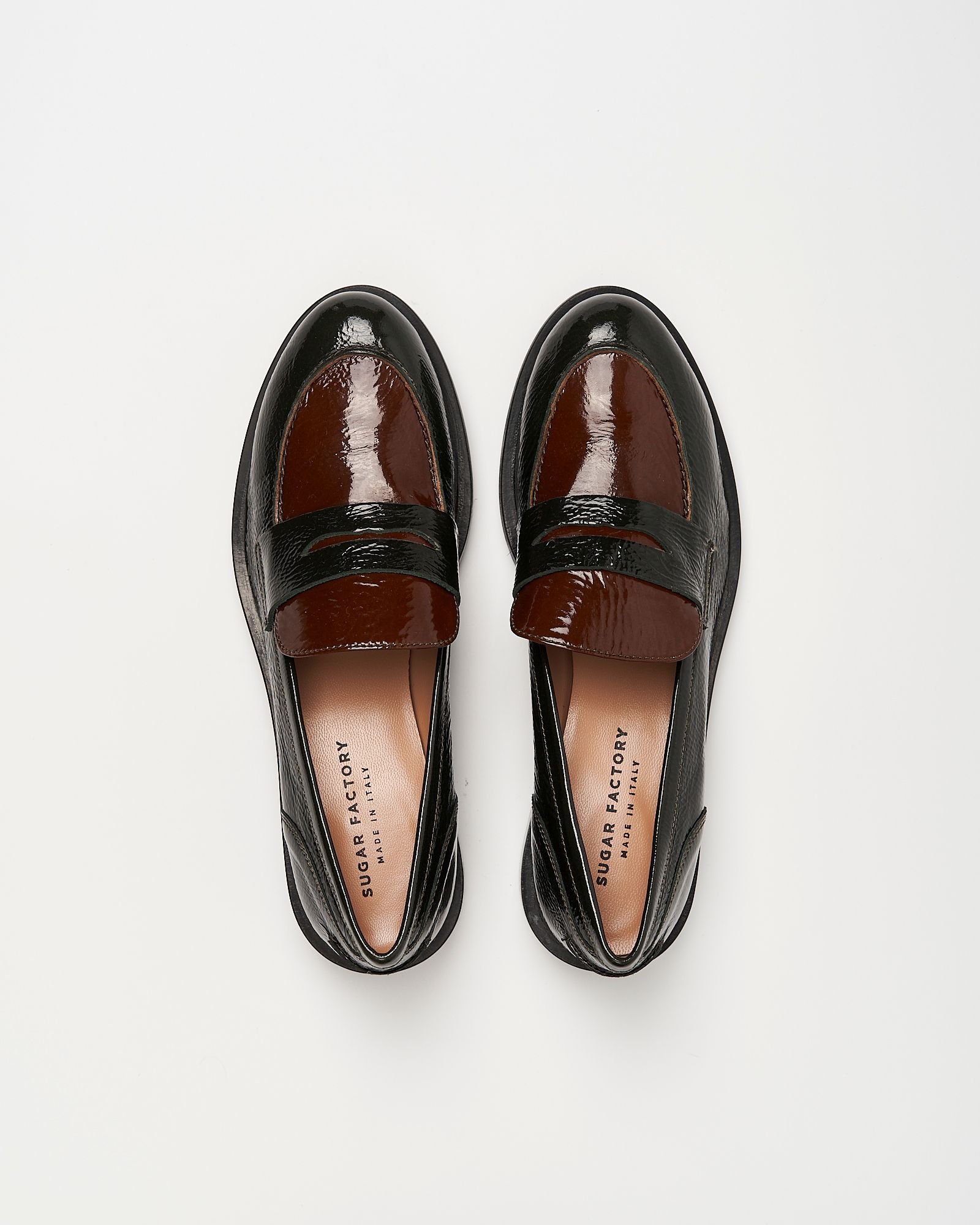 Темно-зеленые кожаные лоферы - Image 4 of 7