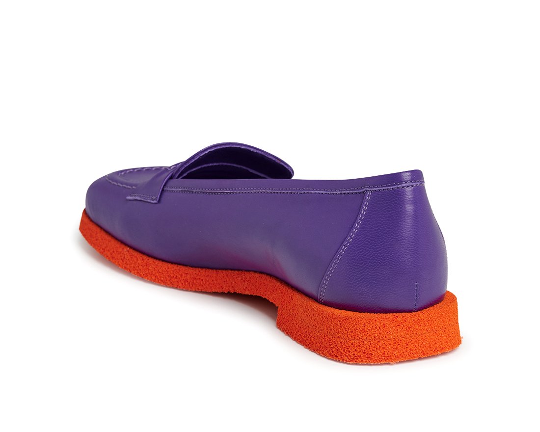 Фиолетовые кожаные лоферы - Image 3 of 5