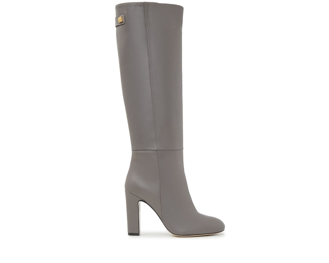 Серые кожаные сапоги - Main image