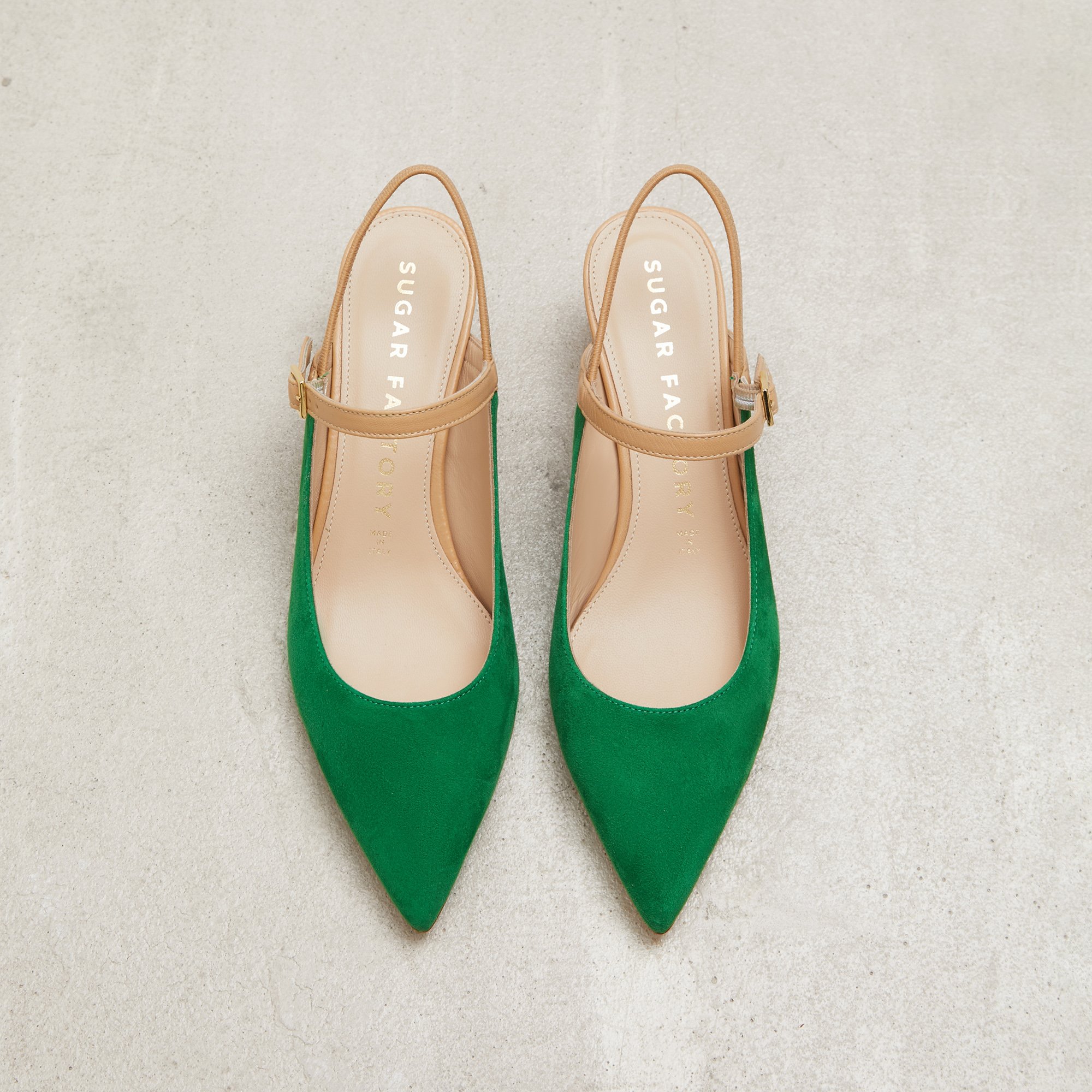 Темно-зеленые замшевые туфли - Image 2 of 4