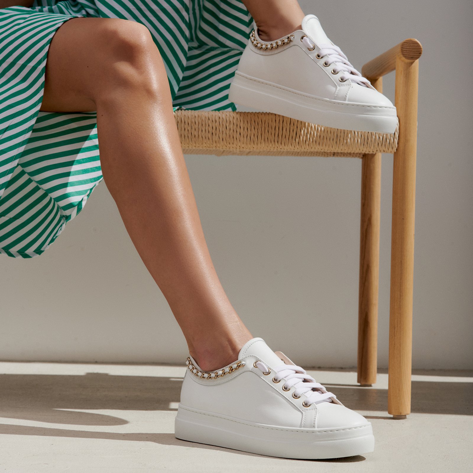 Белые кожаные кеды - Image 5 of 5