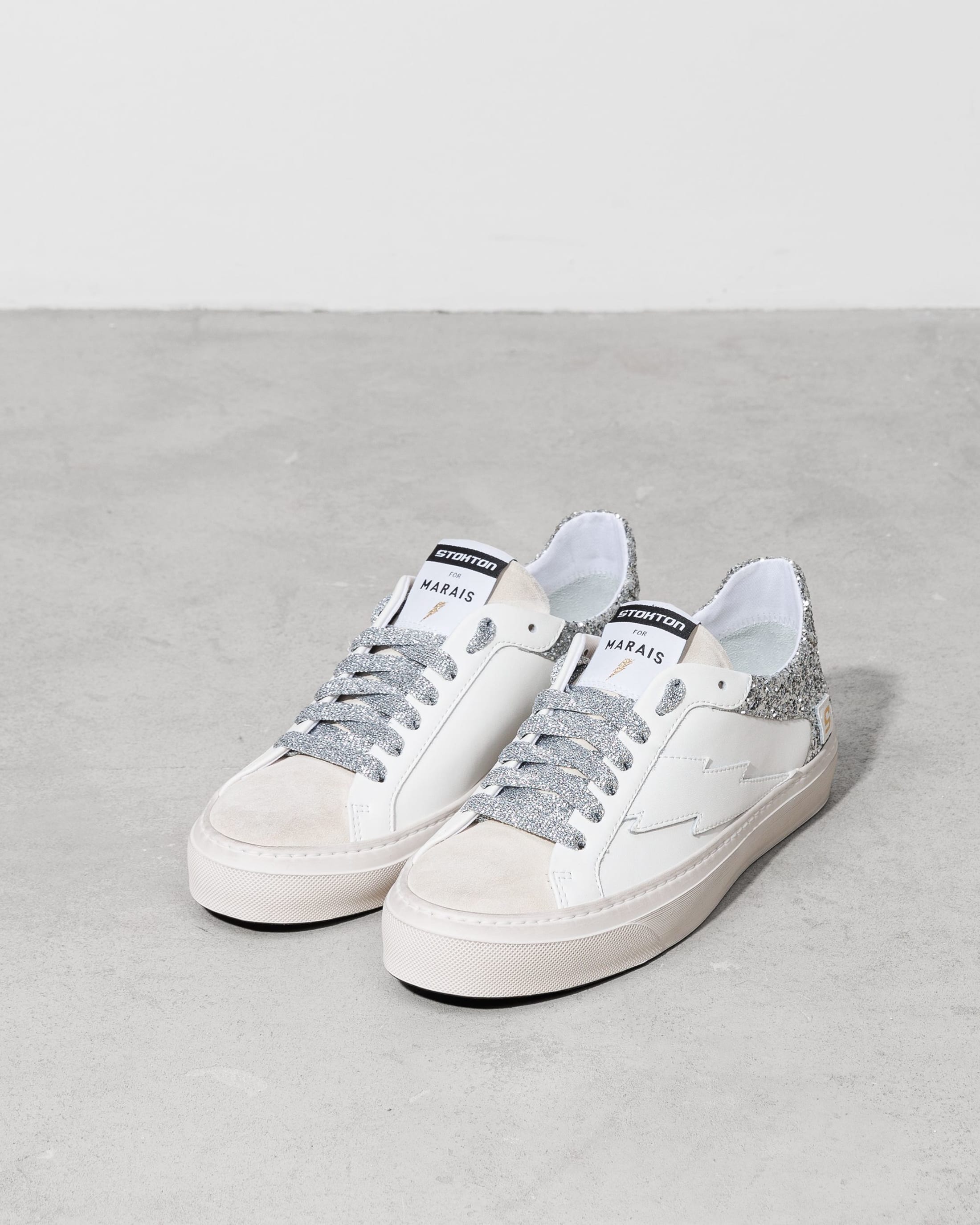 Белые кожаные кеды