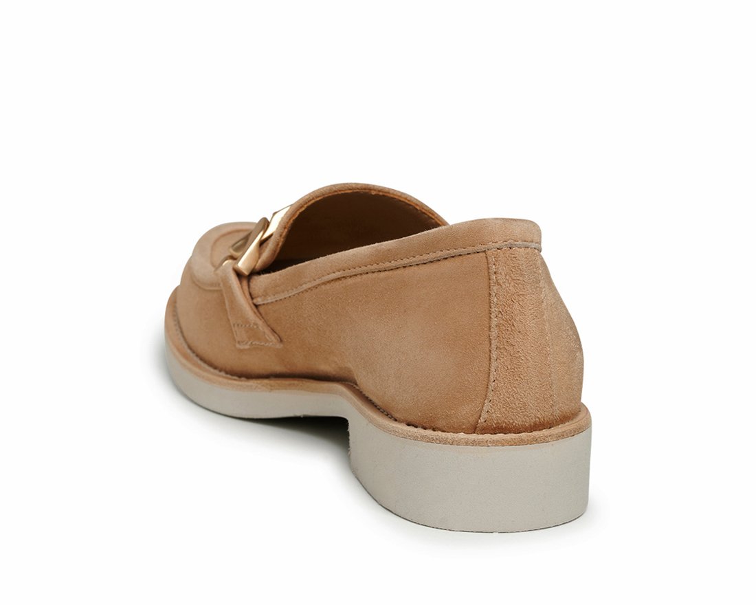 Бежевые замшевые лоферы - Image 3 of 5