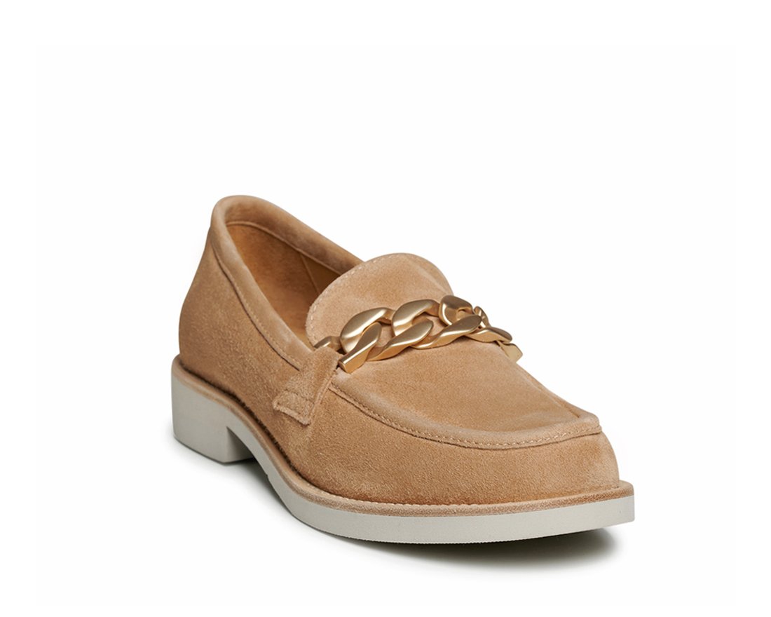 Бежевые замшевые лоферы - Image 2 of 5