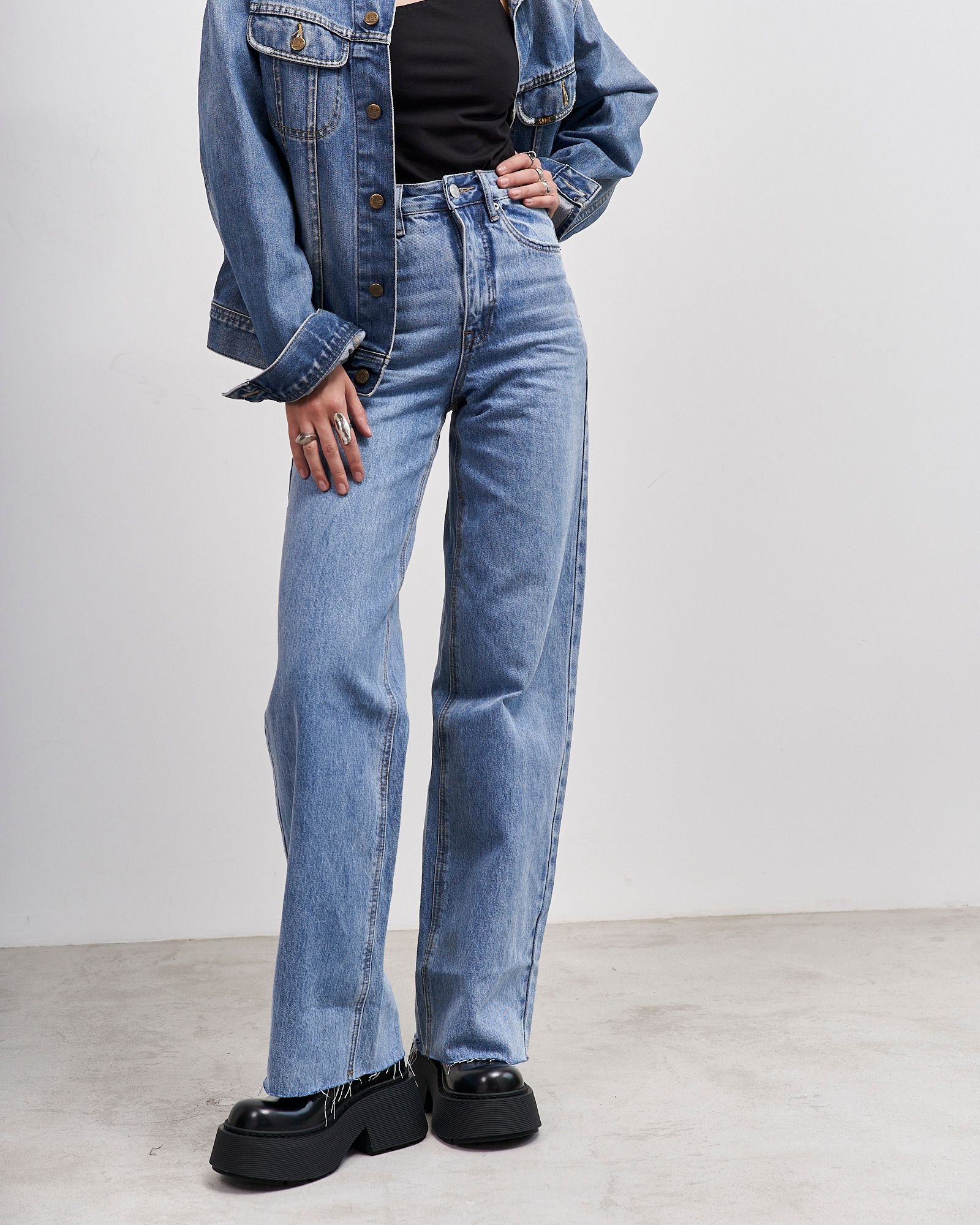 Черные кожаные полуботинки - Main image