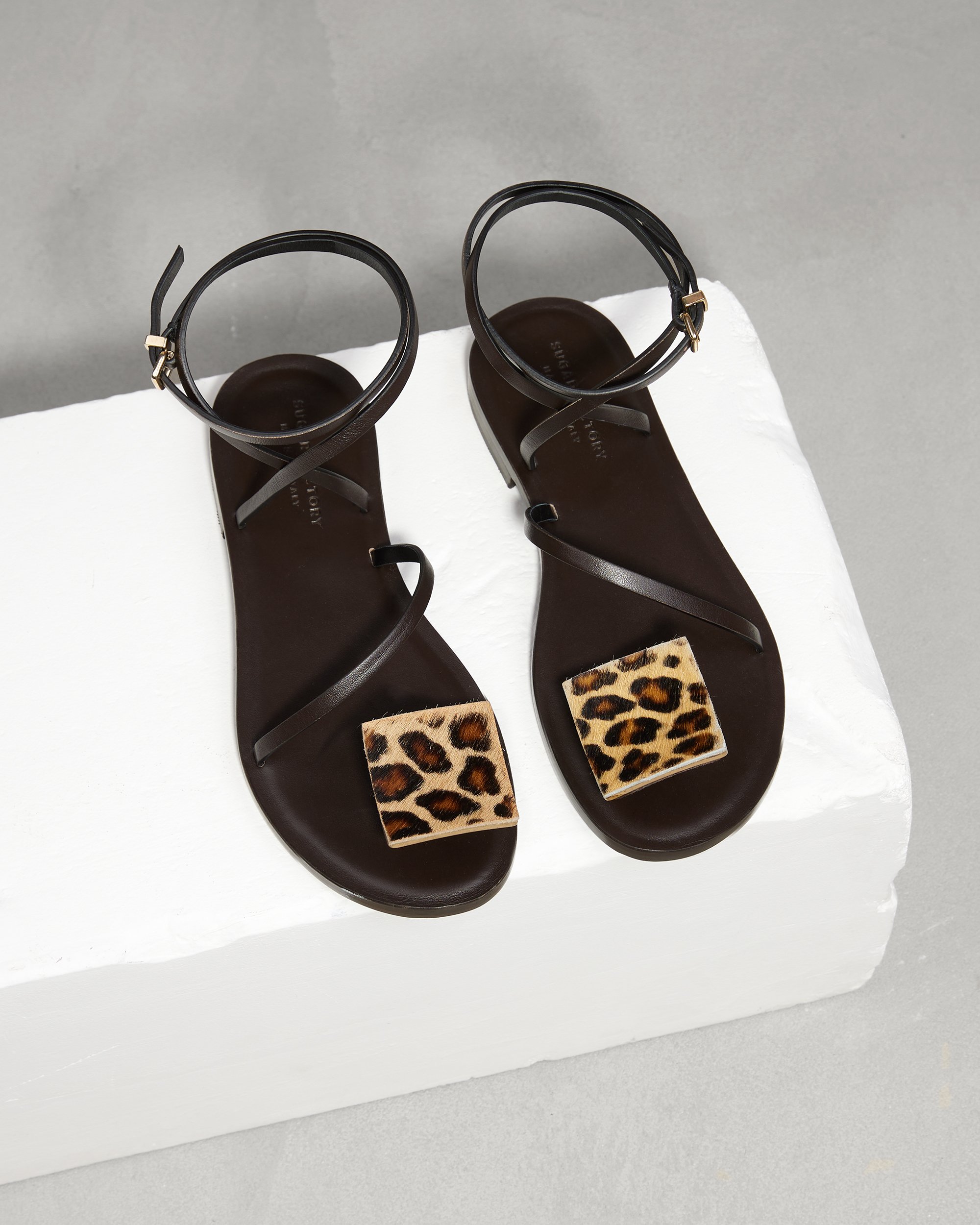 Леопардовые кожаные босоножки - Image 2 of 6