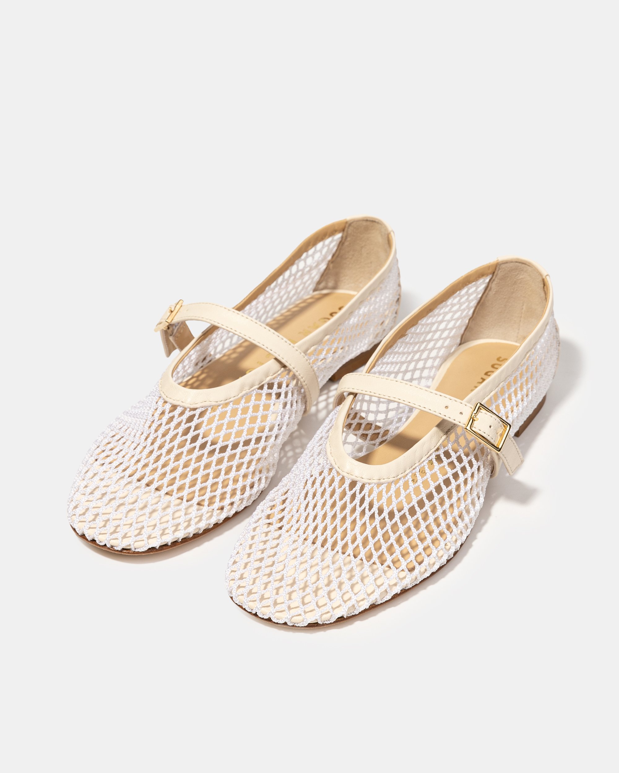 Белые балетки из текстильной сетки - Image 2 of 5