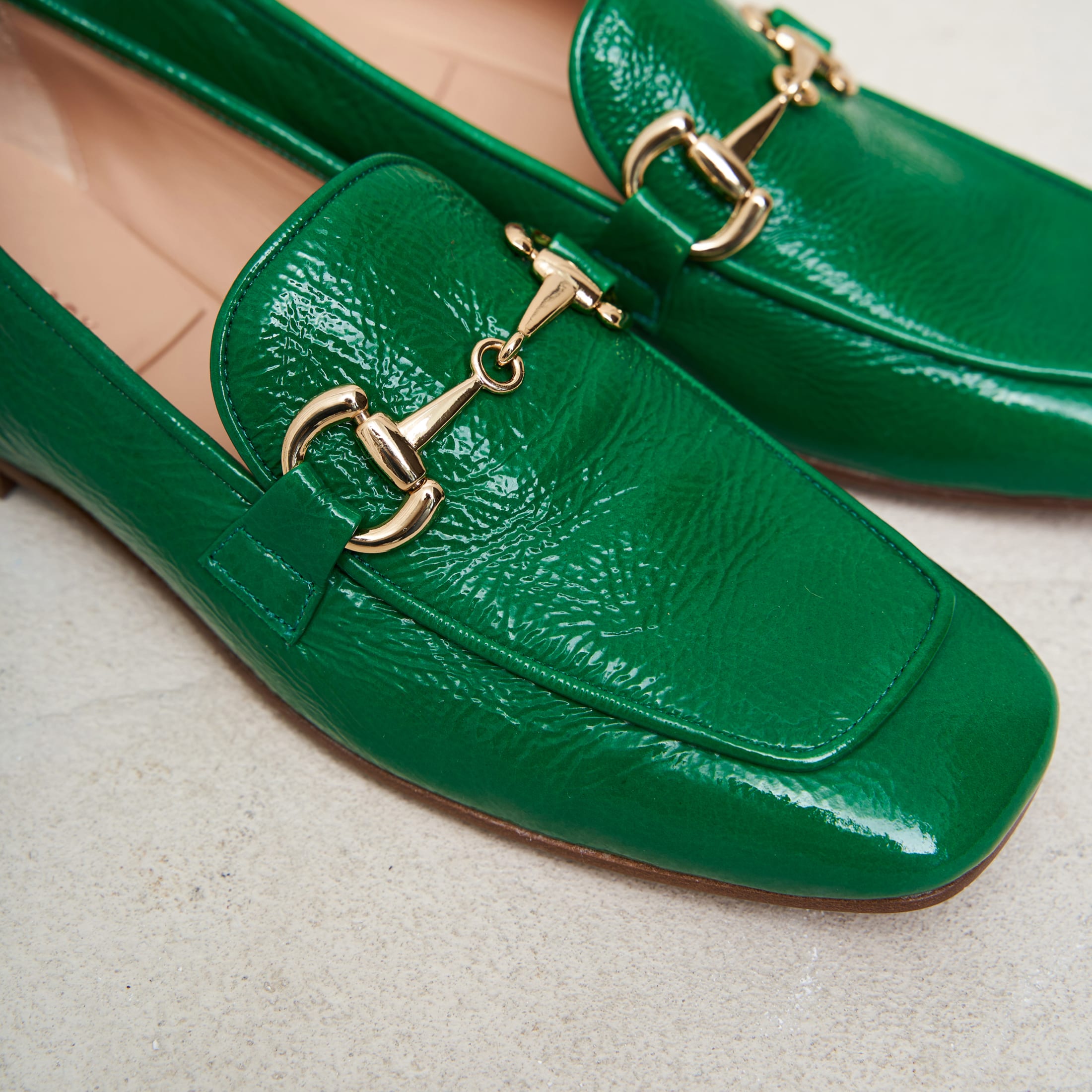 Зеленые кожаные лоферы - Image 3 of 5