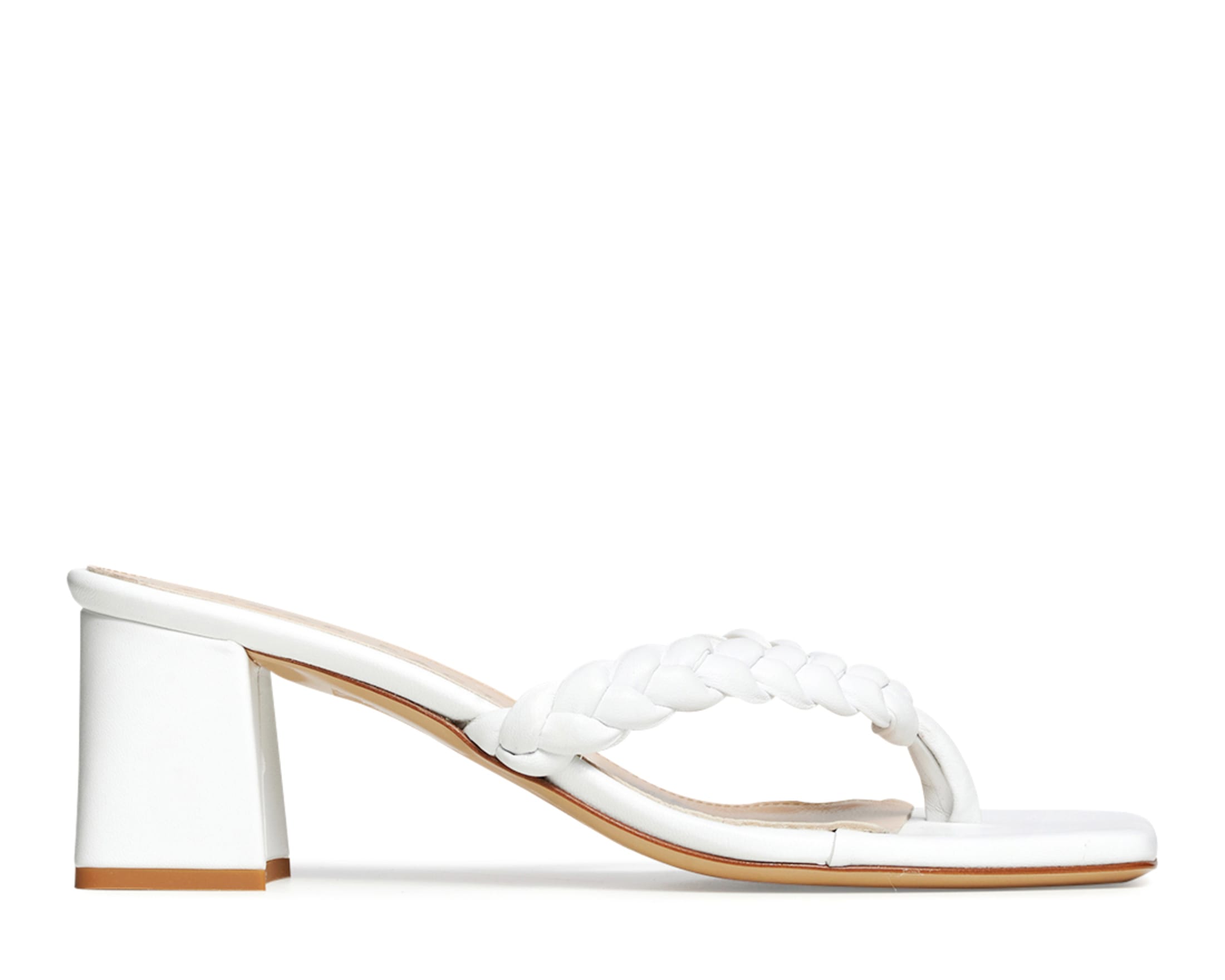 Белые кожаные мюли - Main image