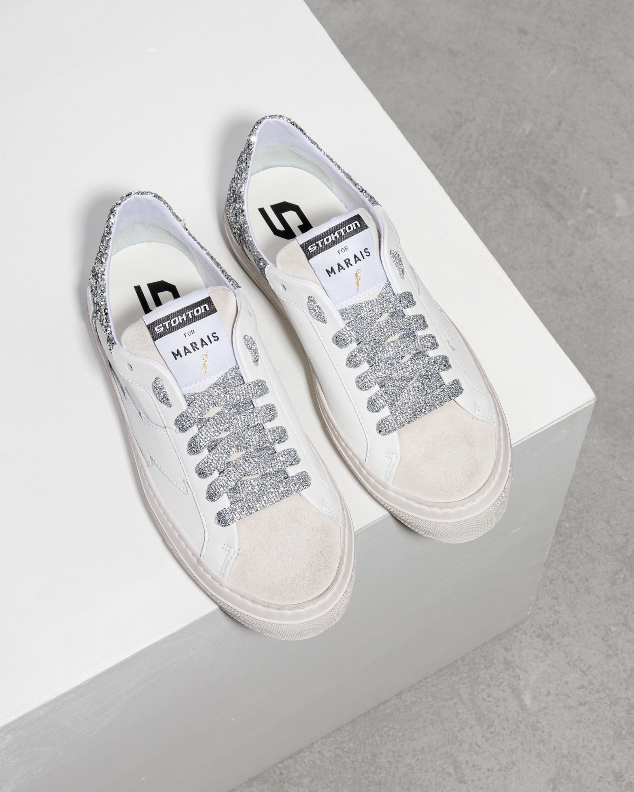 Белые кожаные кеды