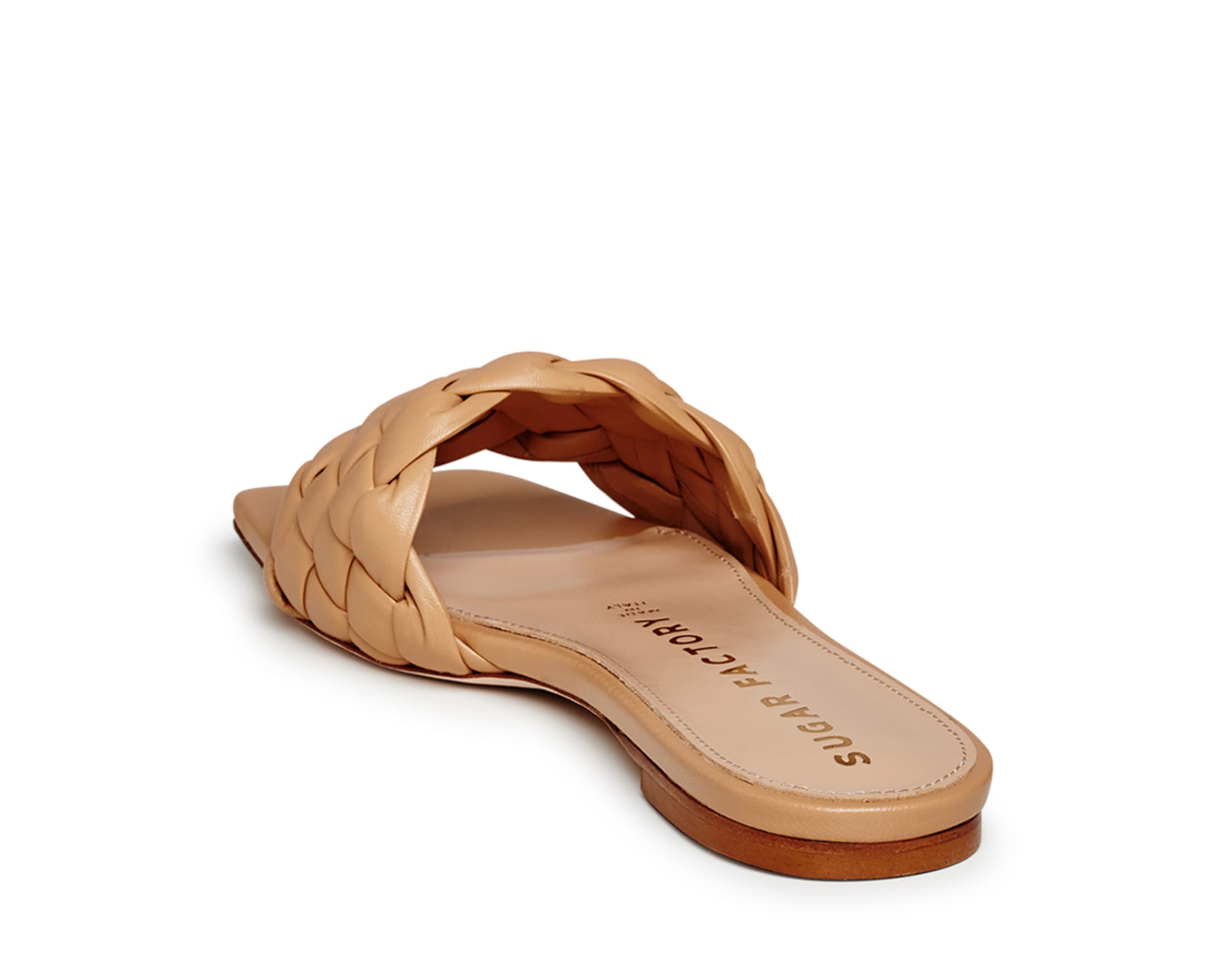 Бежевые кожаные шлепанцы - Image 3 of 5